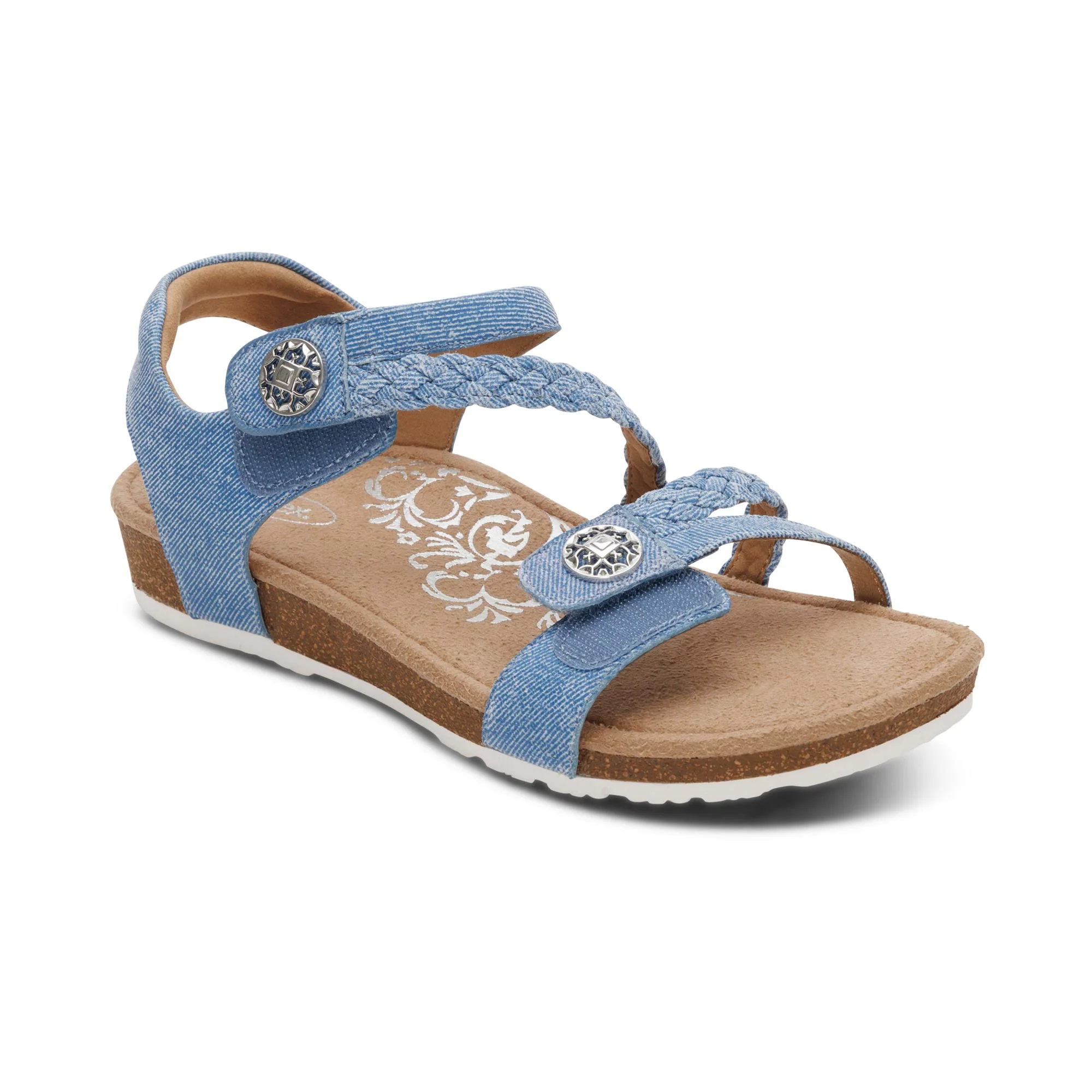 Jillian Braided Quarter Strap Sandal - Denim - Image 7