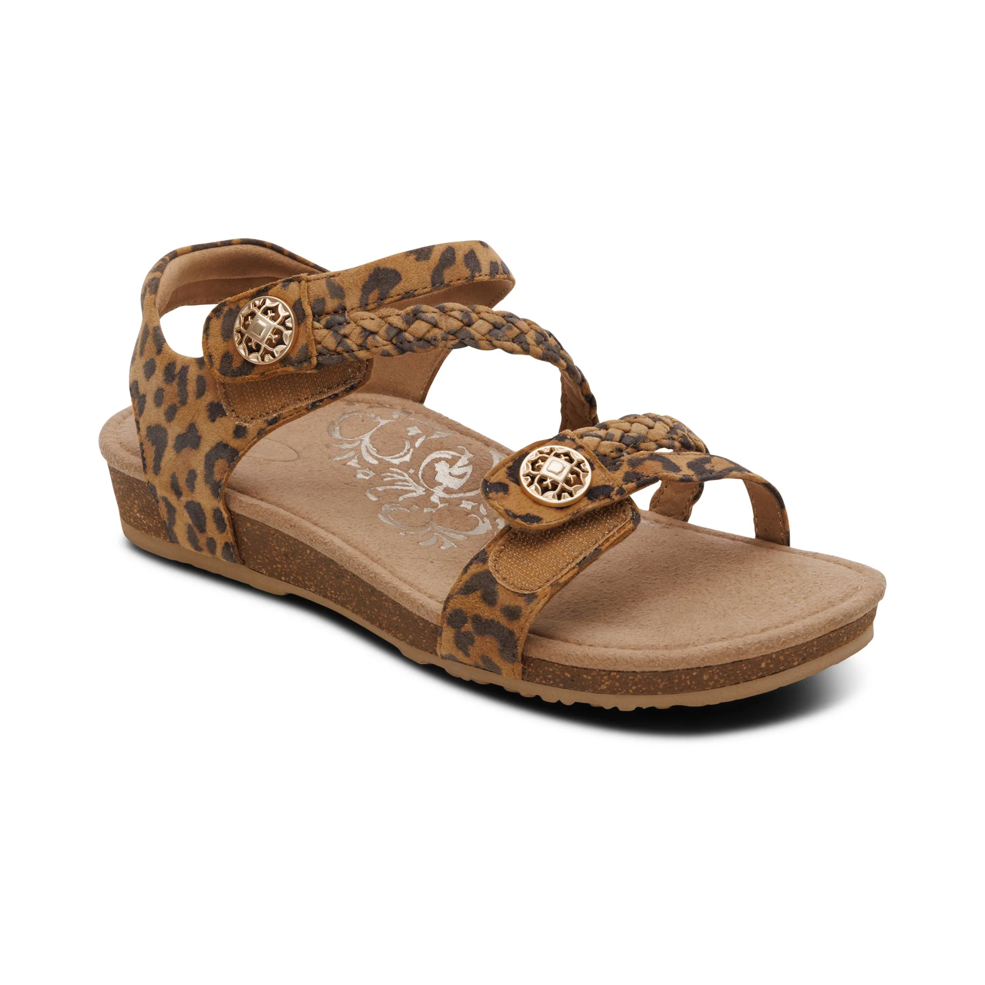 Jillian Braided Quarter Strap Sandal - Leopard - Image 7