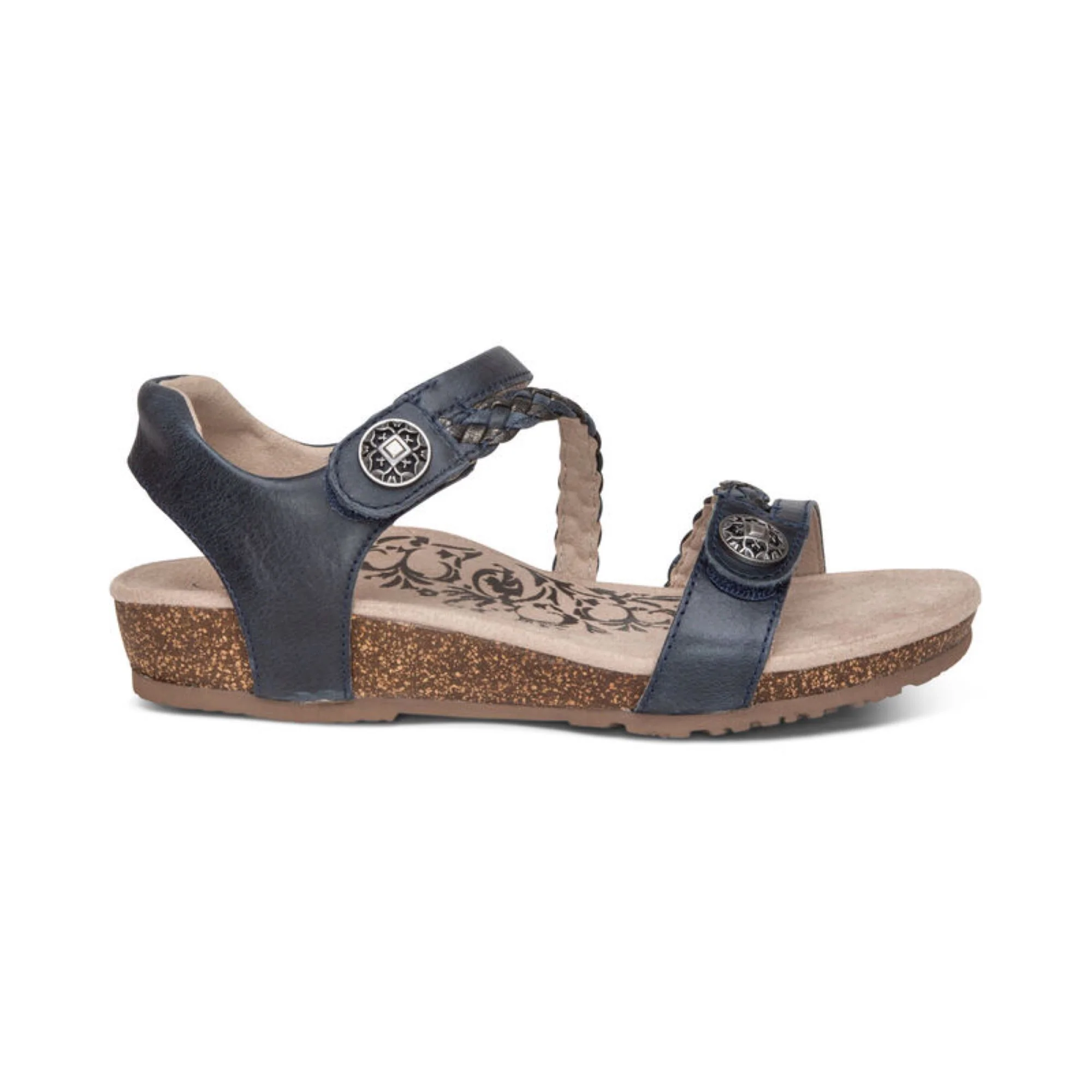 Jillian Braided Quarter Strap Sandal - Navy - Image 2