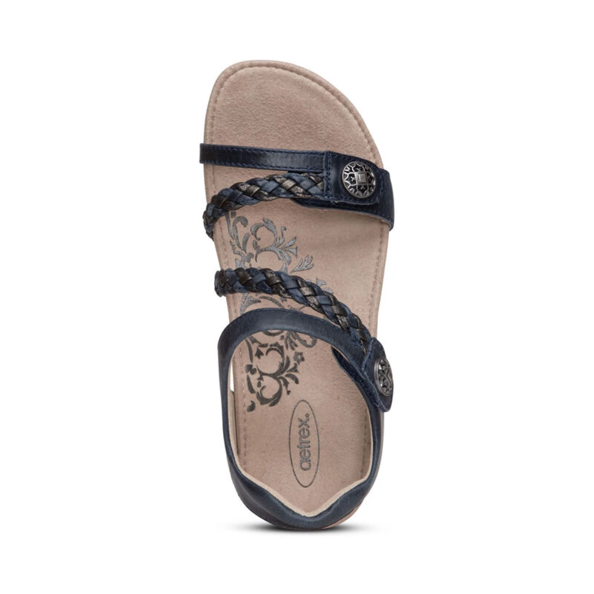 Jillian Braided Quarter Strap Sandal - Navy - Image 4