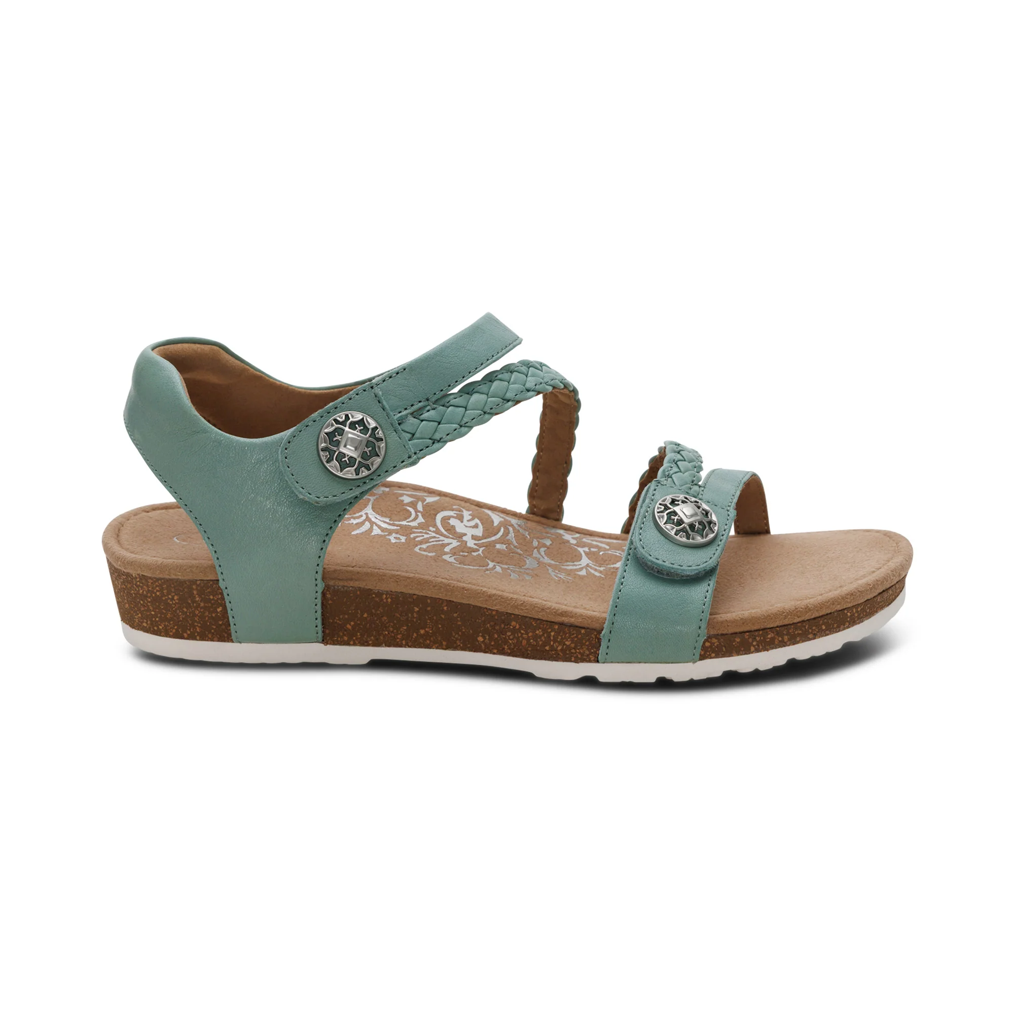Jillian Braided Quarter Strap Sandal - Sage - Image 2