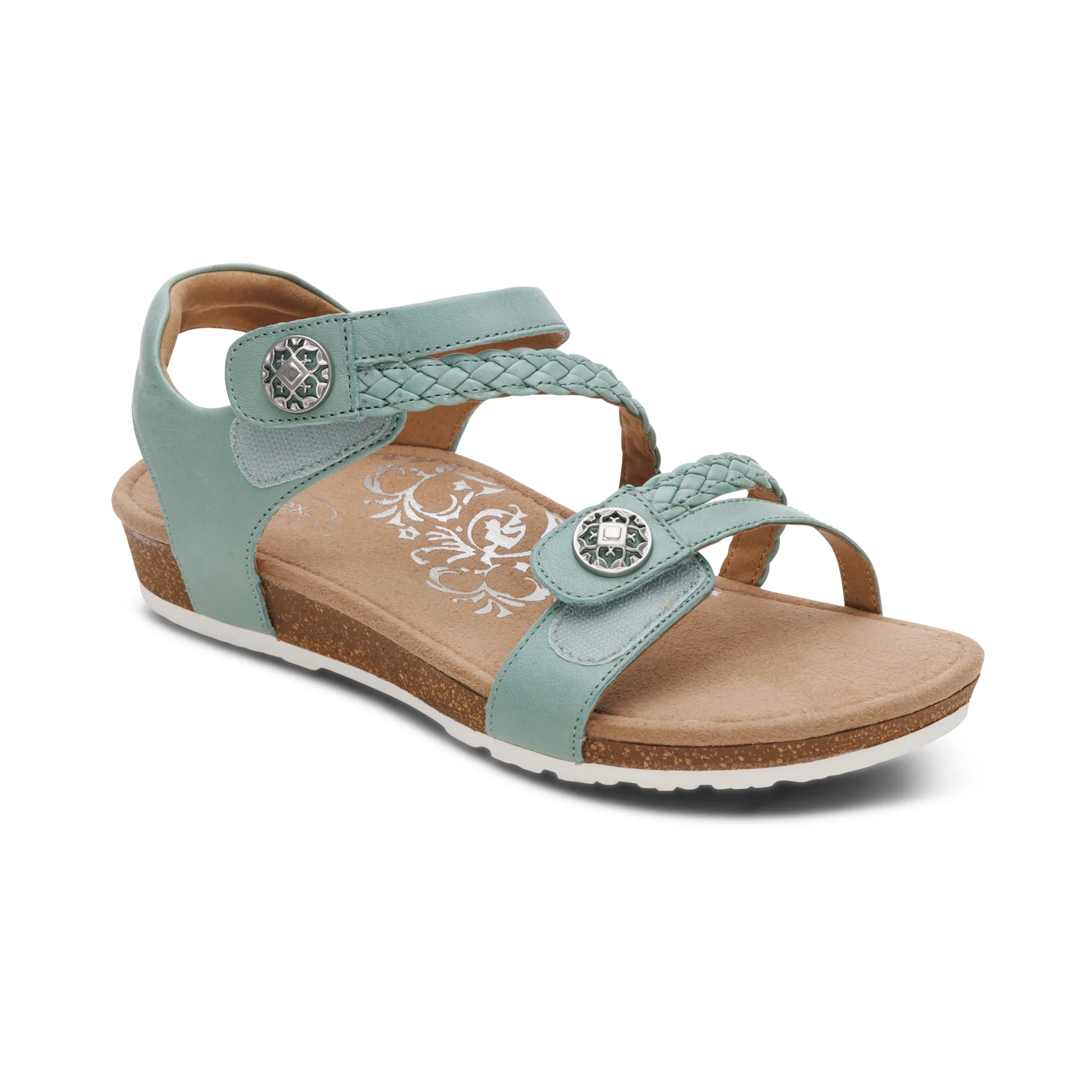 Jillian Braided Quarter Strap Sandal - Sage - Image 7