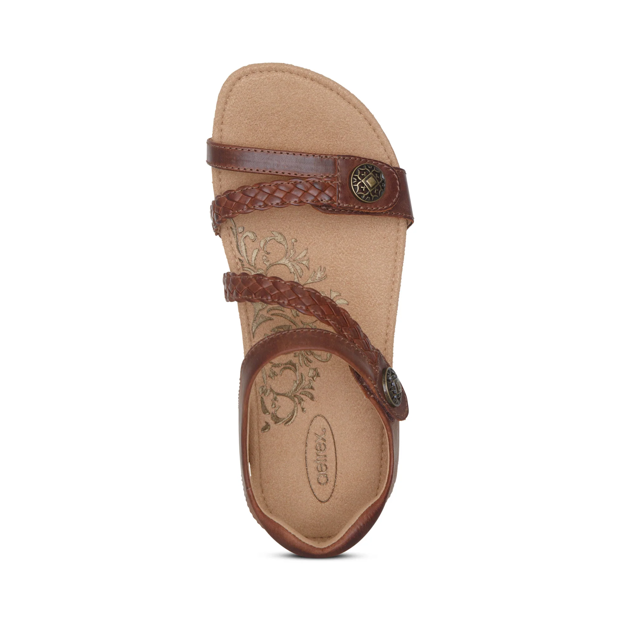 Jillian Braided Quarter Strap Sandal - Walnut - Image 4