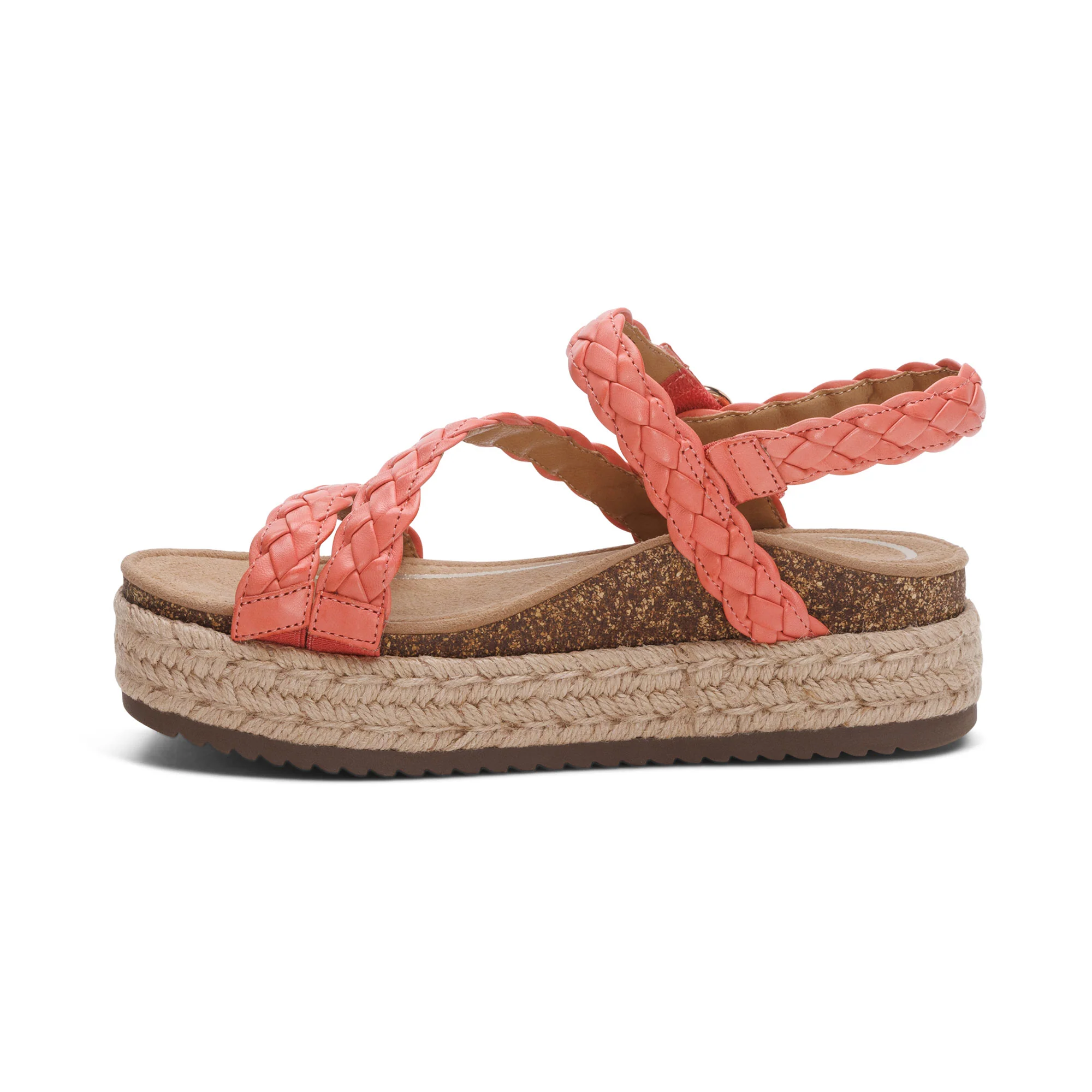 Julia Arch Support Platform Sandal - Coral - Image 4
