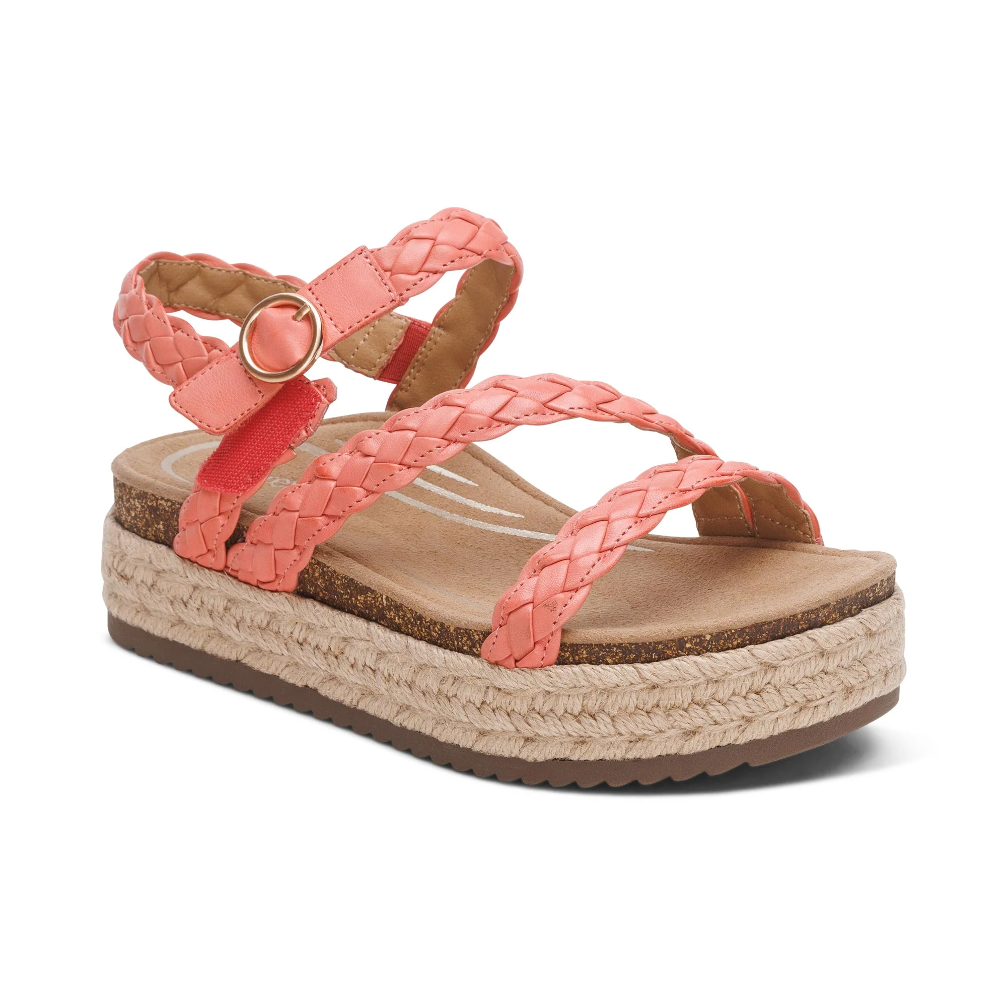 Julia Arch Support Platform Sandal - Coral - Image 7