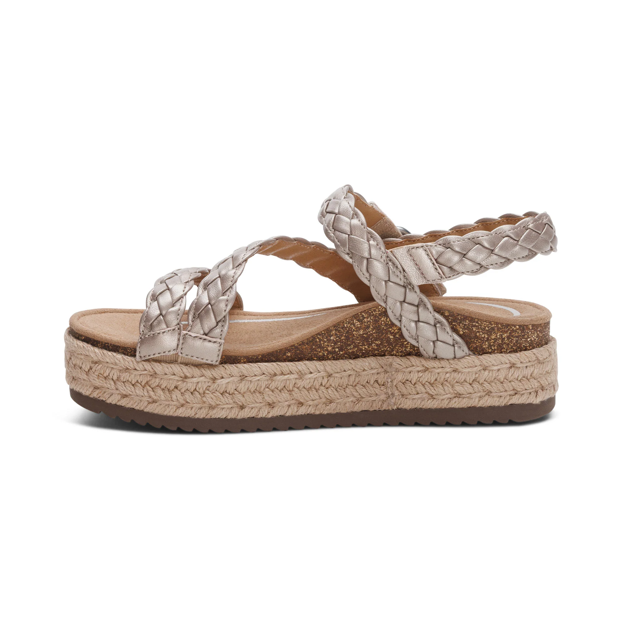 Julia Arch Support Platform Sandal - Platinum - Image 4