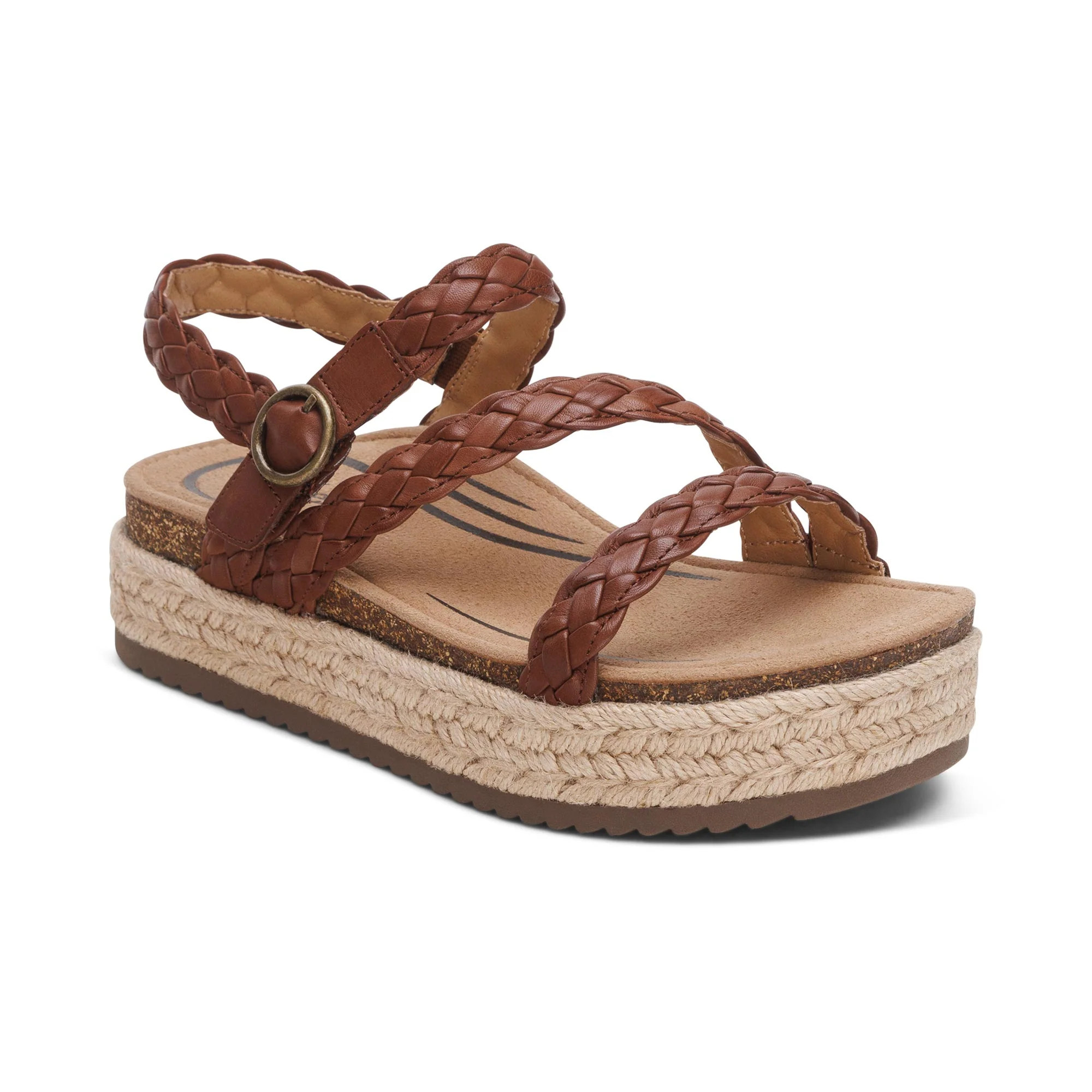 Julia Arch Support Platform Sandal - Walnut
