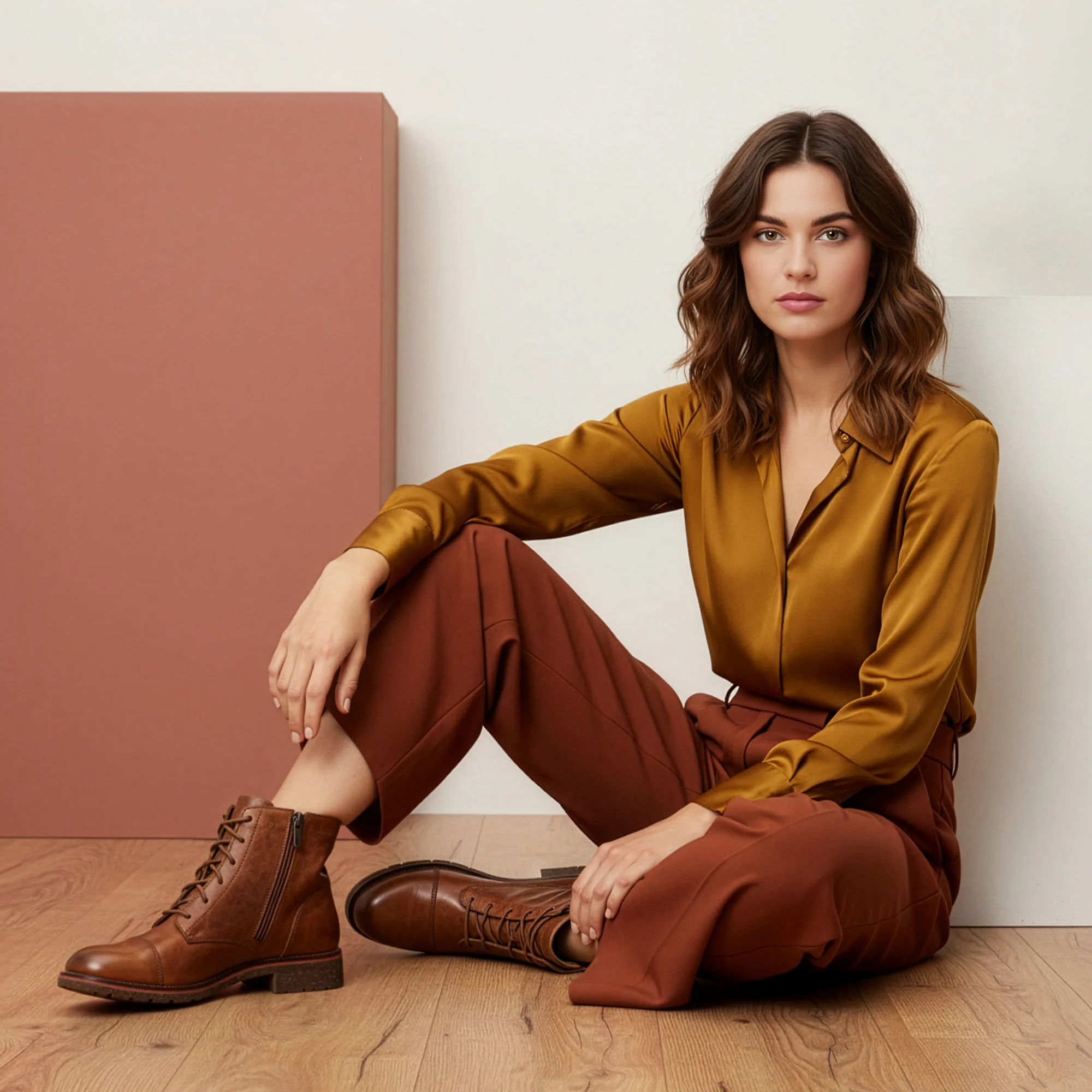 Juliet Lace-Up Boot - Cognac - Image 8