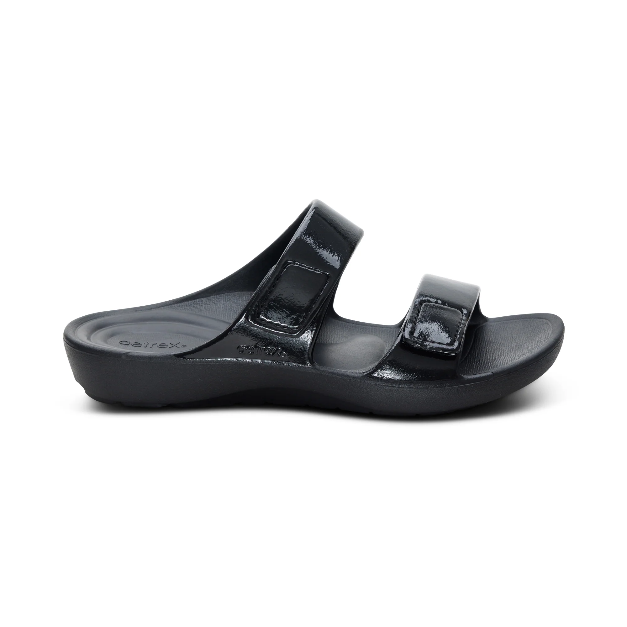 Kaia Two Band Slide - Black Gloss - Image 2