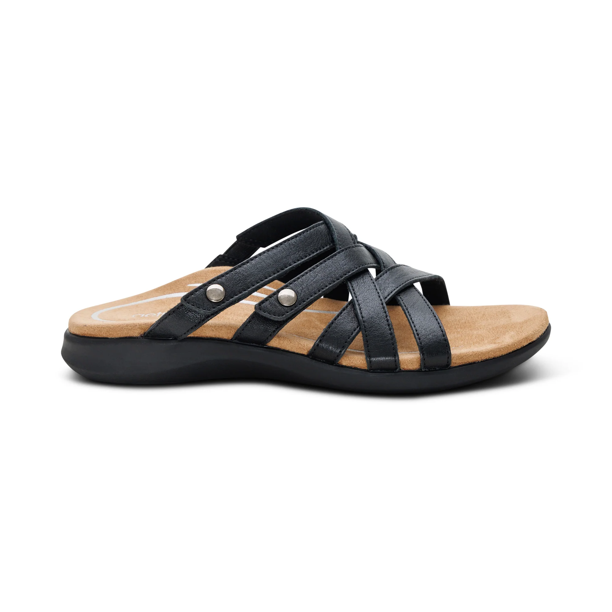 Kasey Adjustable Slide Sandal - Black - Image 2