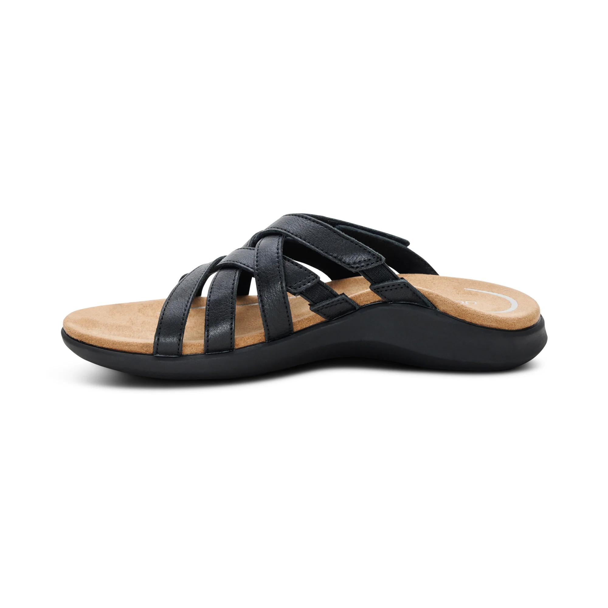 Kasey Adjustable Slide Sandal - Black - Image 4