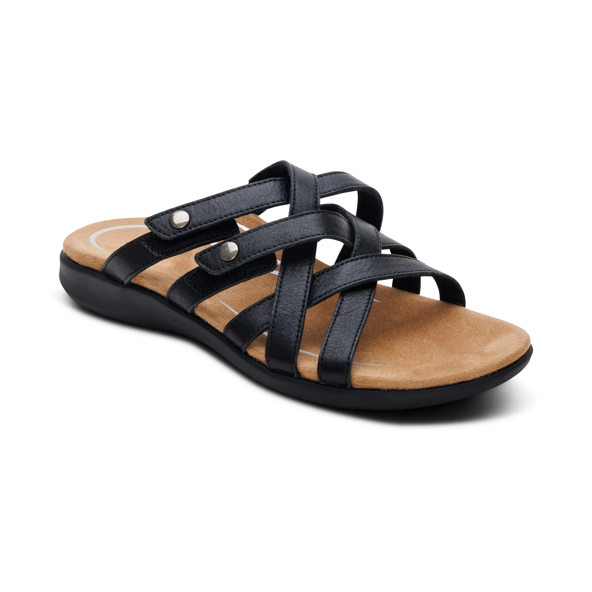 Kasey Adjustable Slide Sandal - Black - Image 7