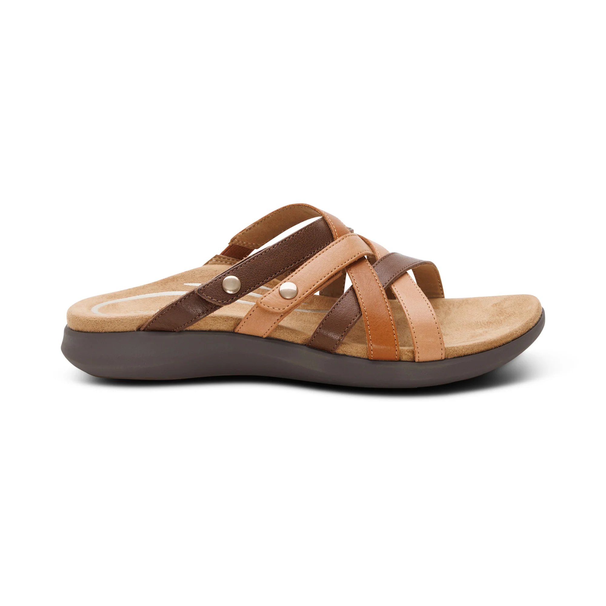 Kasey Adjustable Slide Sandal - Tan Multi - Image 2