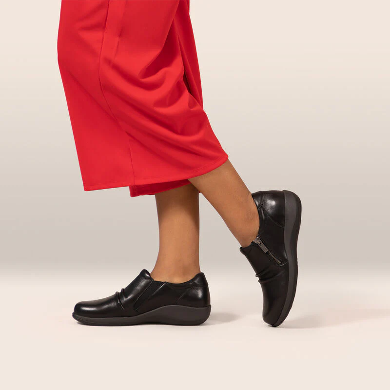Katie Side Zip Slip-On - Black - Image 7