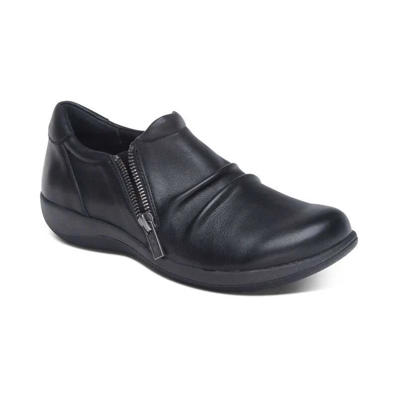 Katie Side Zip Slip-On - Black - Image 9