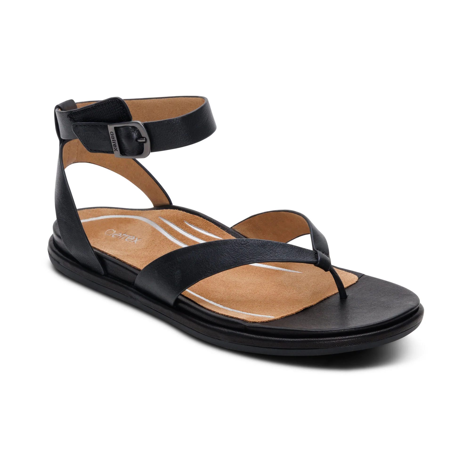 Kendall Arch Support Thong Sandal - Black - Image 7