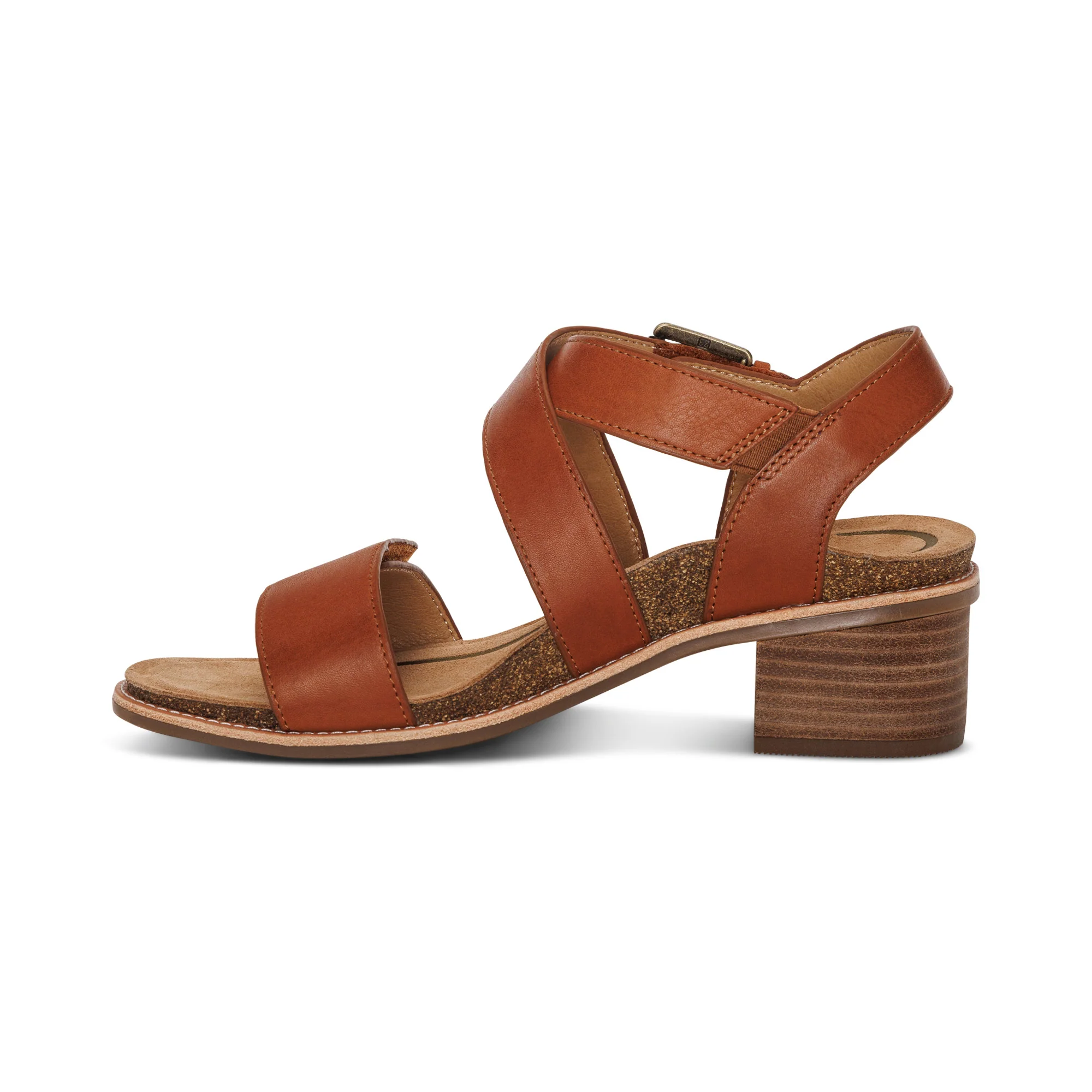 Kristin Arch Support Block Heel - Cognac - Image 4