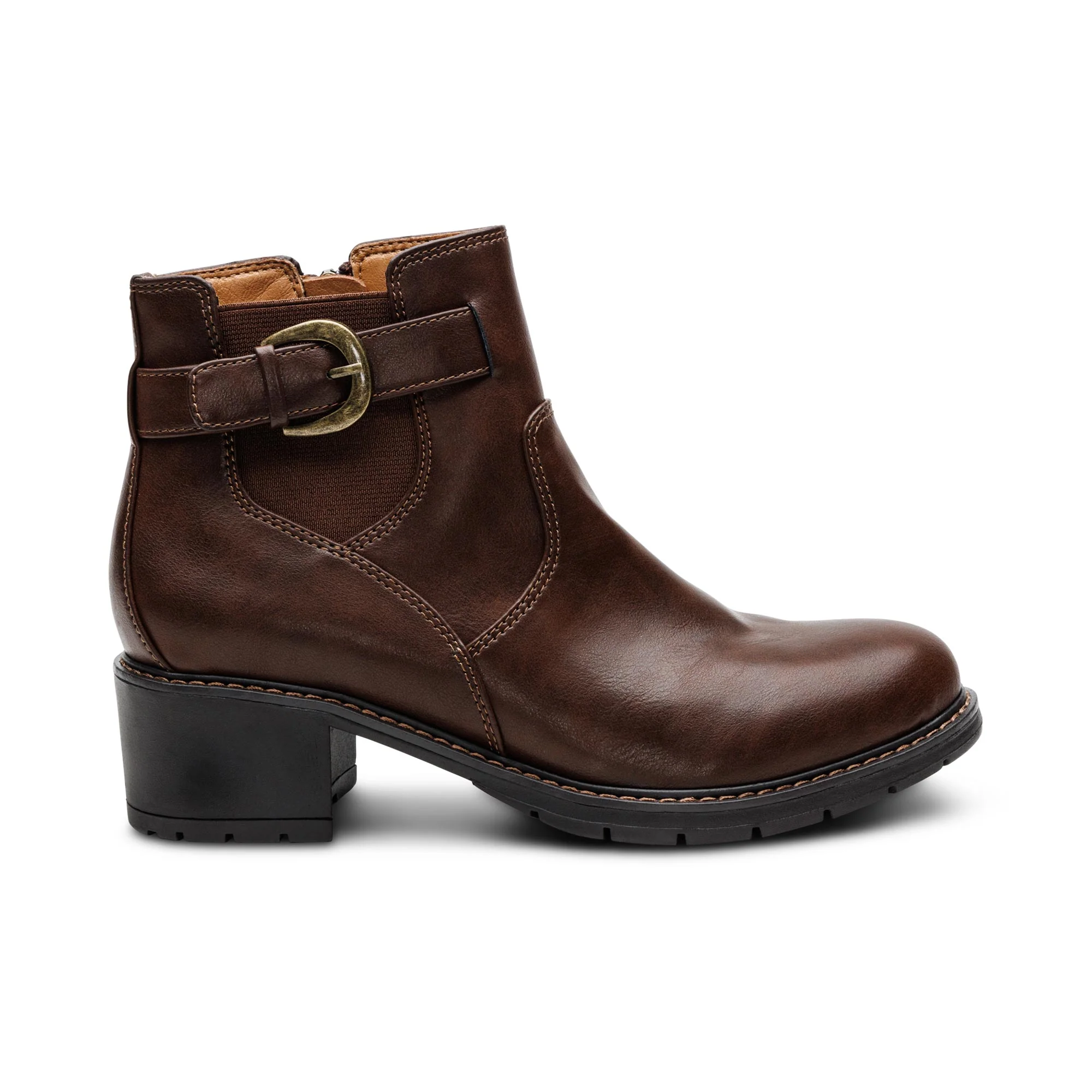 Layla Side Zip Boot - Dark Brown - Image 2