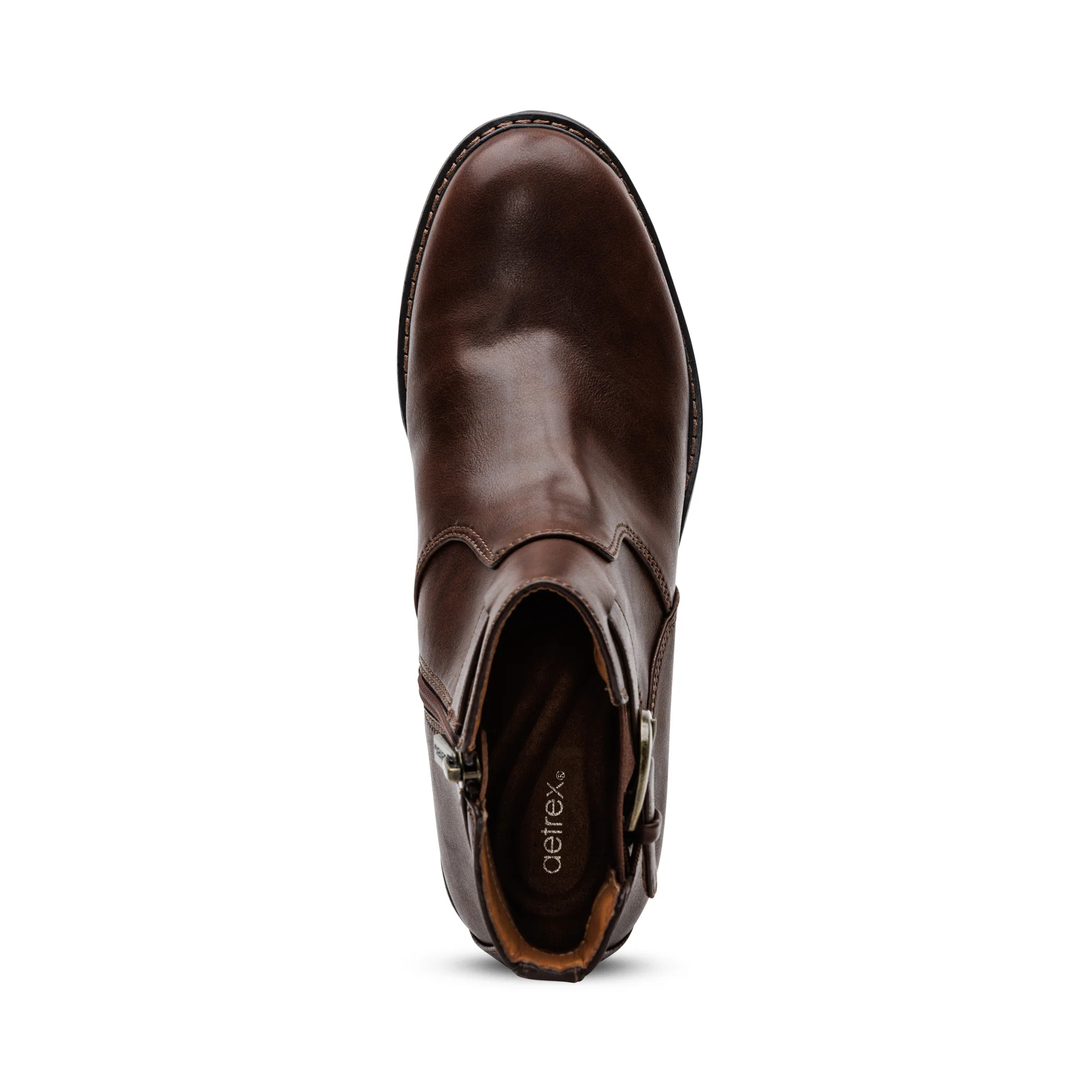 Layla Side Zip Boot - Dark Brown - Image 5