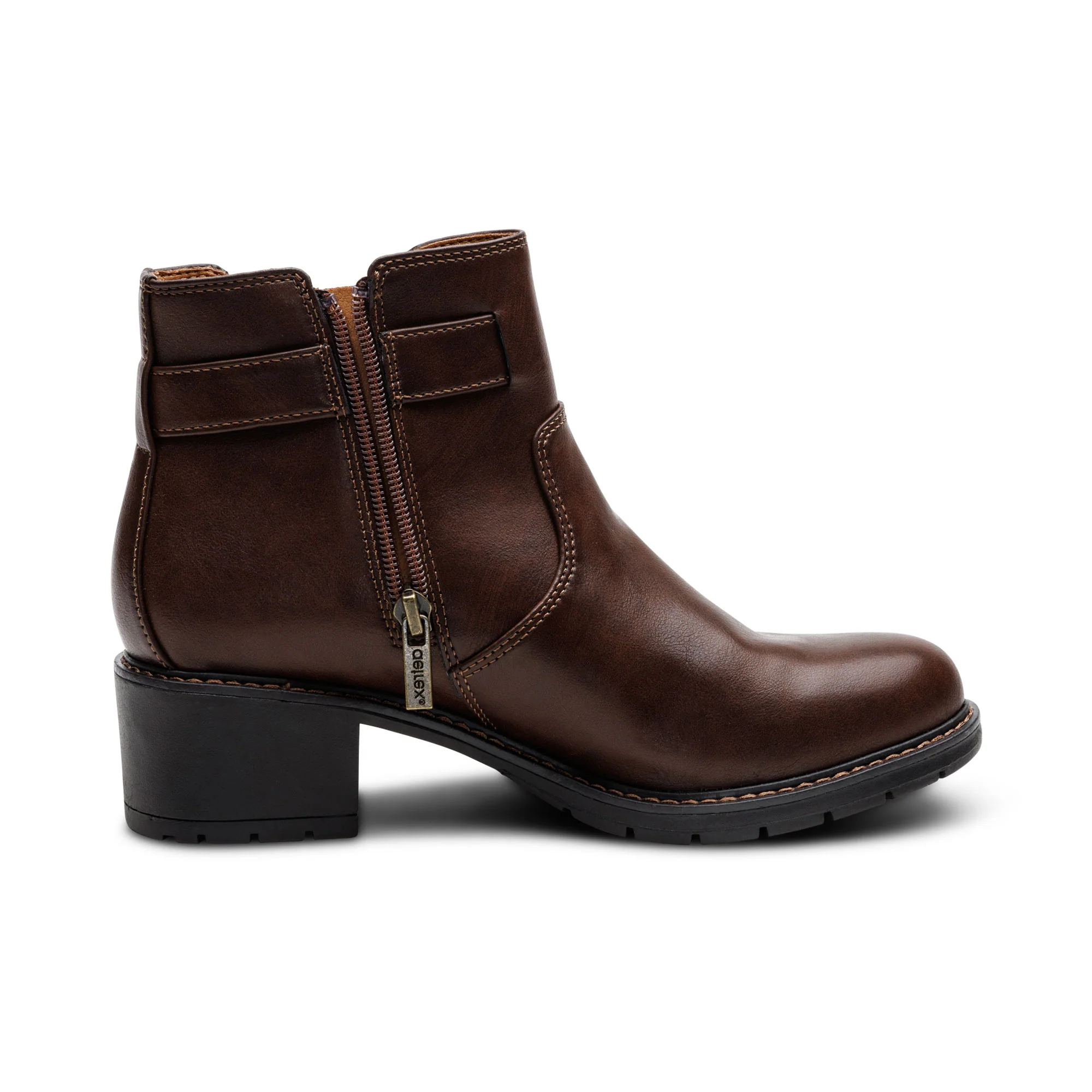 Layla Side Zip Boot - Dark Brown - Image 7