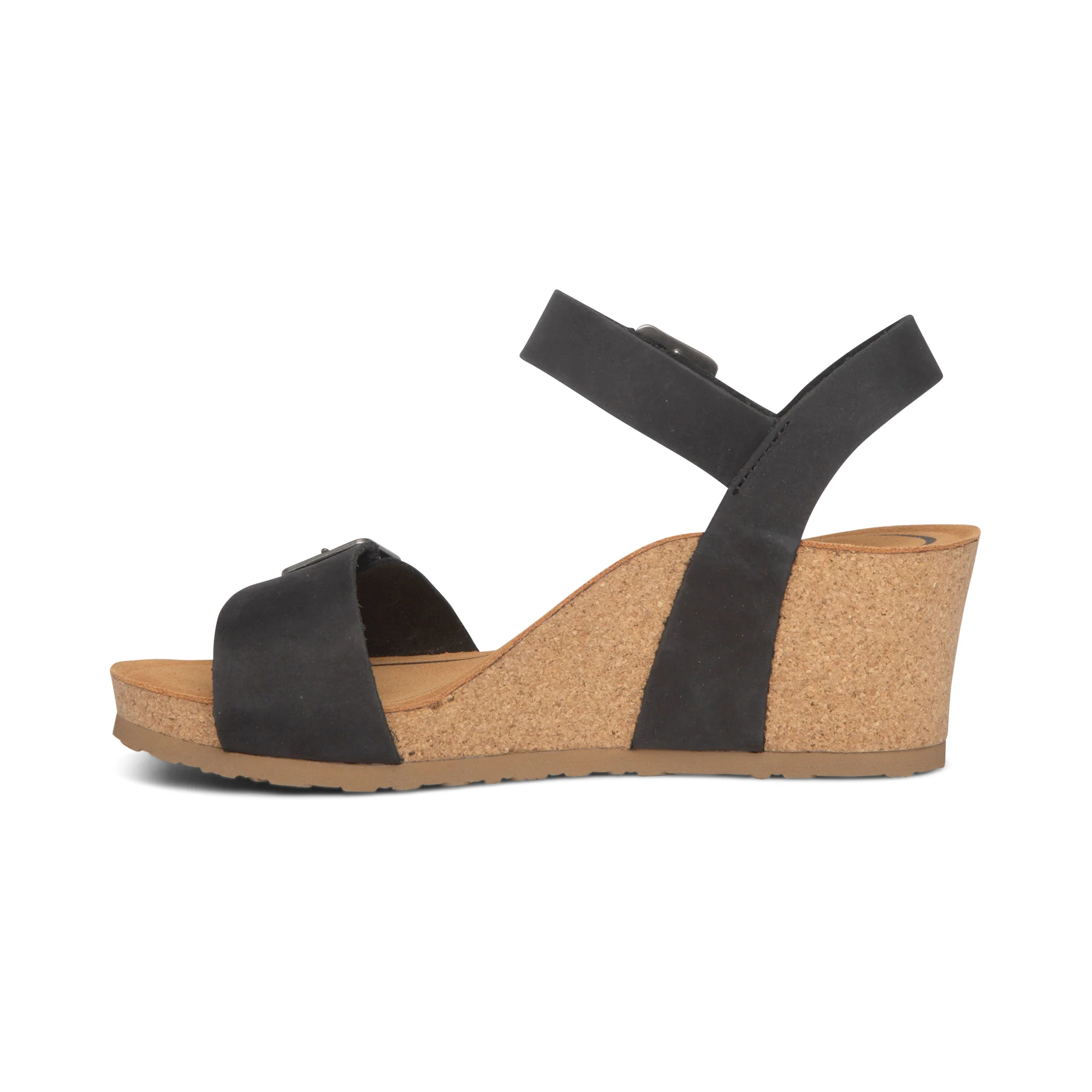 Lexa Quarter Strap Wedge - Black - Image 4