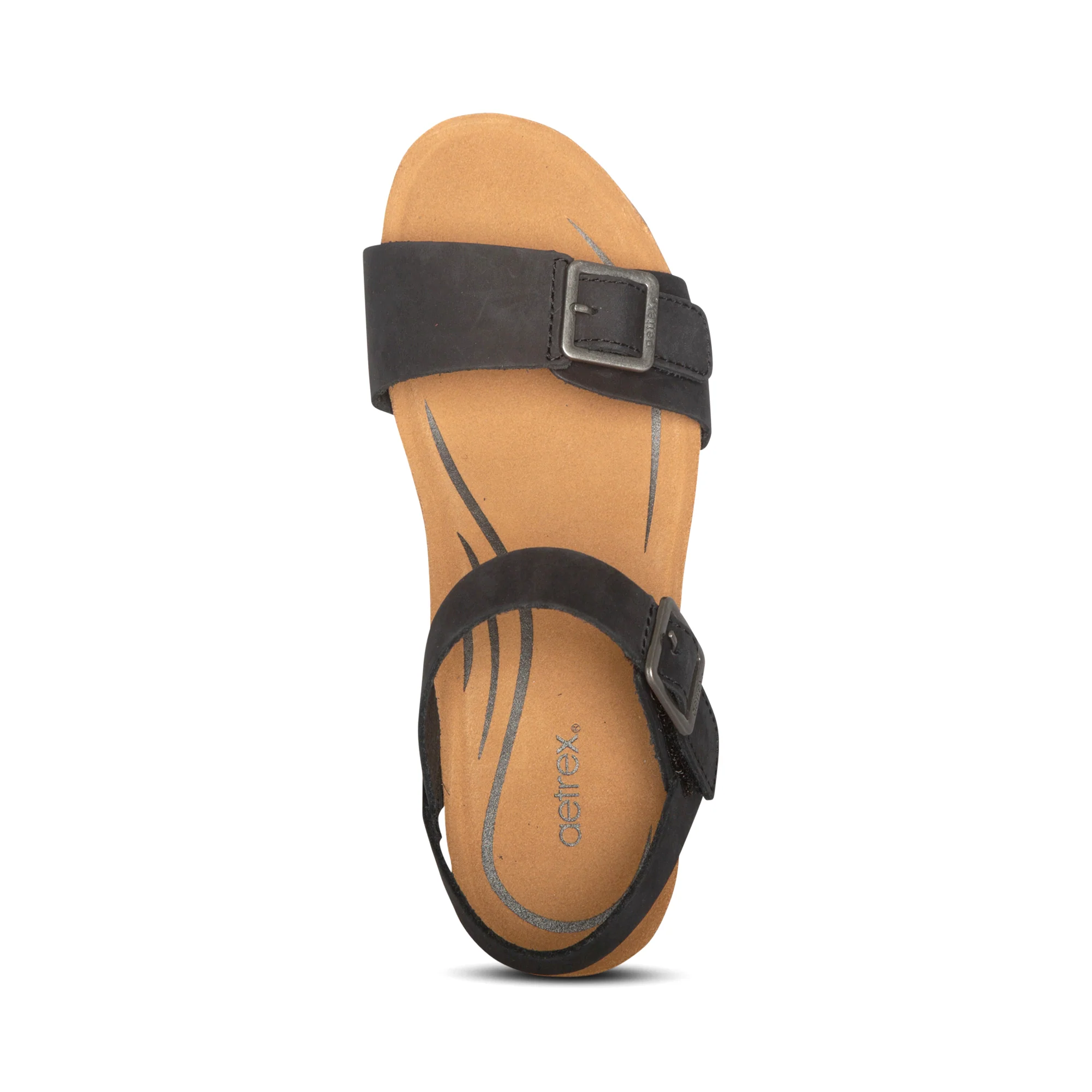 Lexa Quarter Strap Wedge - Black - Image 5