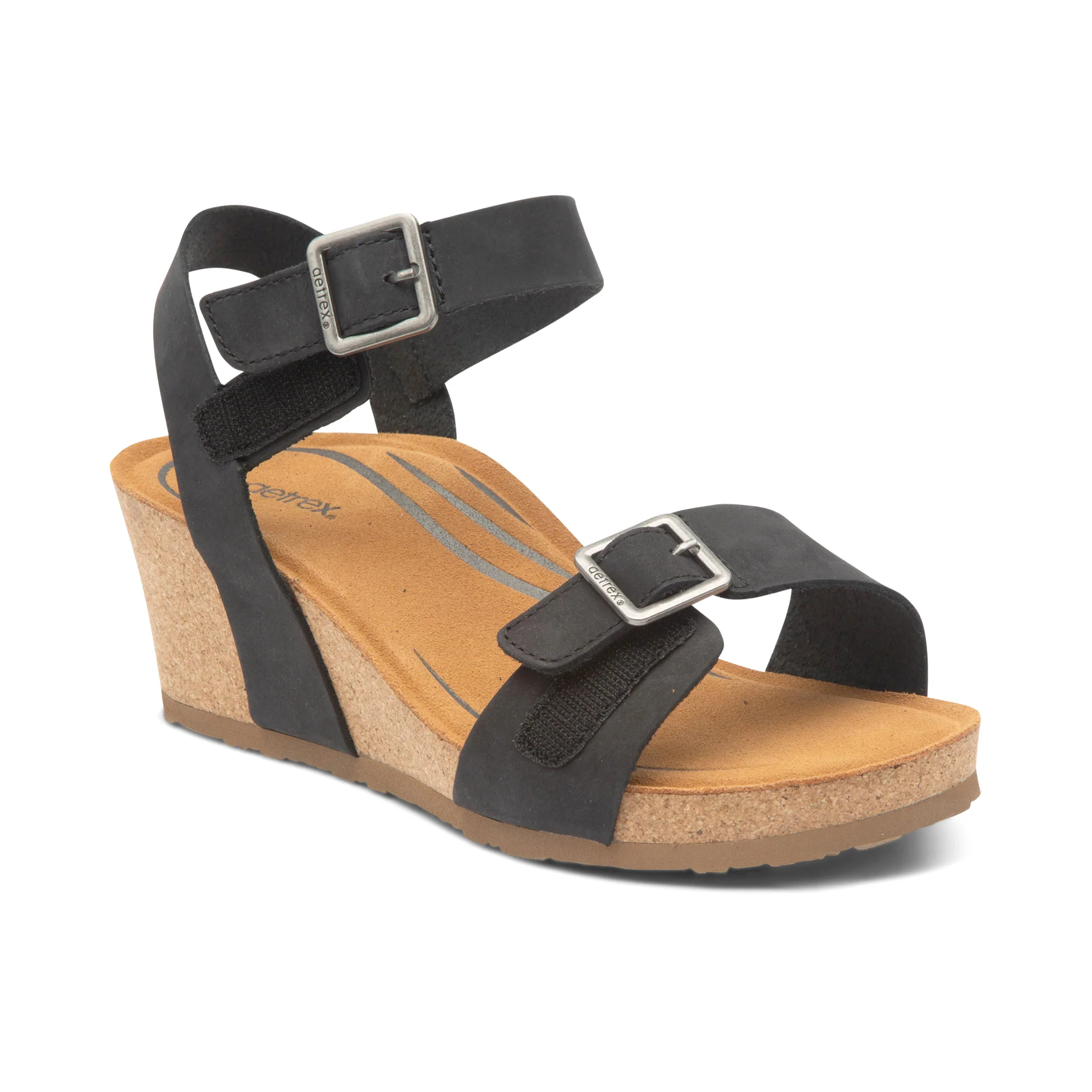 Lexa Quarter Strap Wedge - Black - Image 9