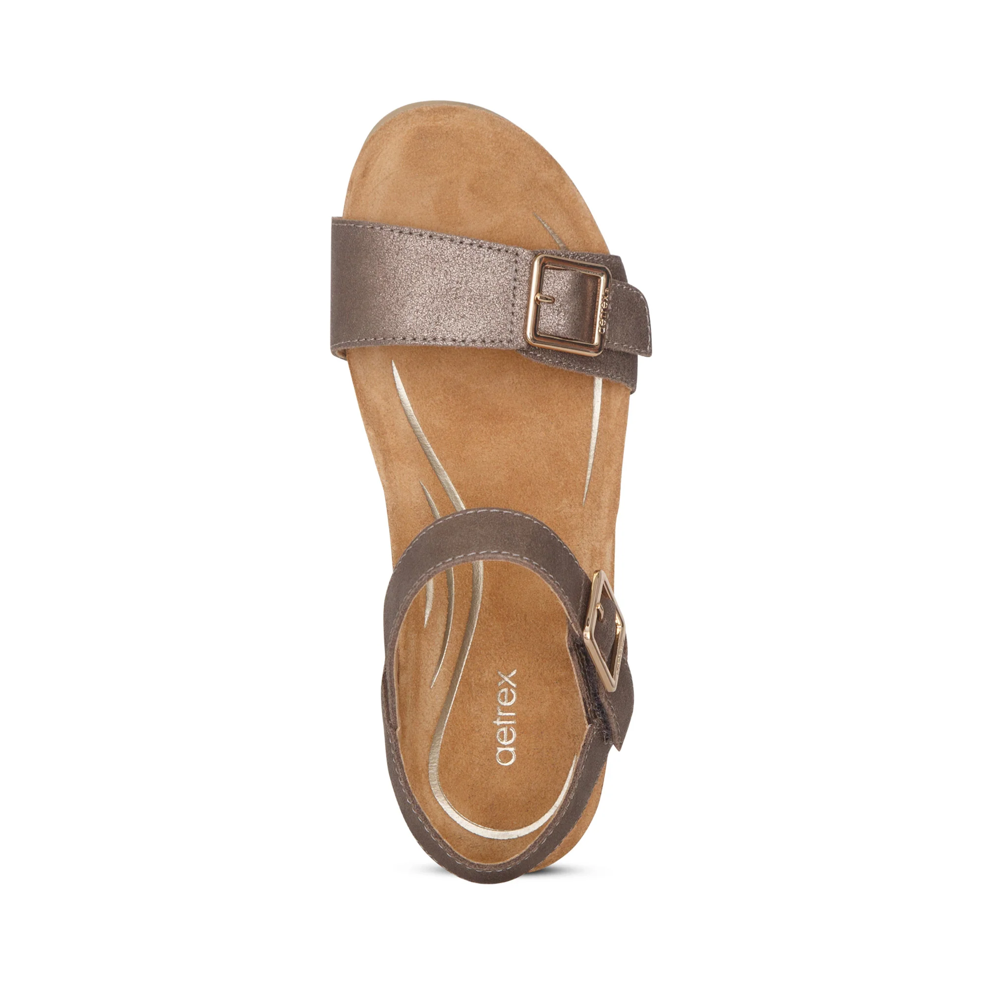 Lexa Quarter Strap Wedge - Bronze - Image 4