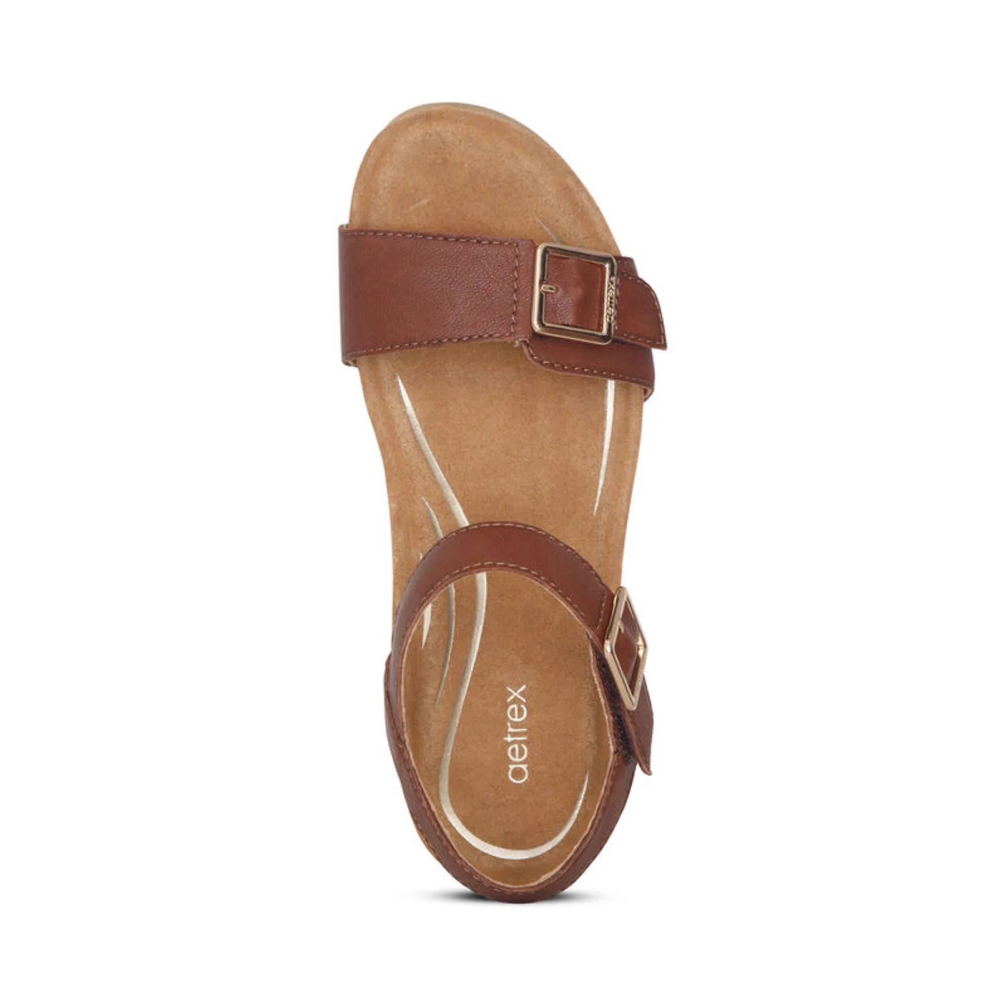 Lexa Quarter Strap Wedge - Walnut - Image 5