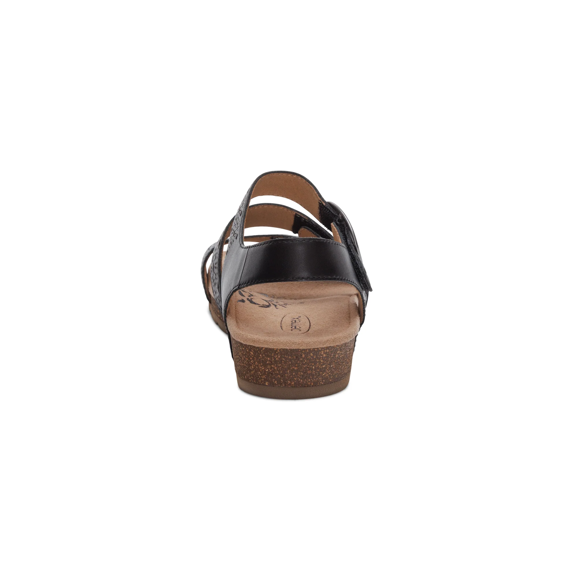 Lilly Adjustable Quarter Strap Sandal - Black Cutout - Image 3