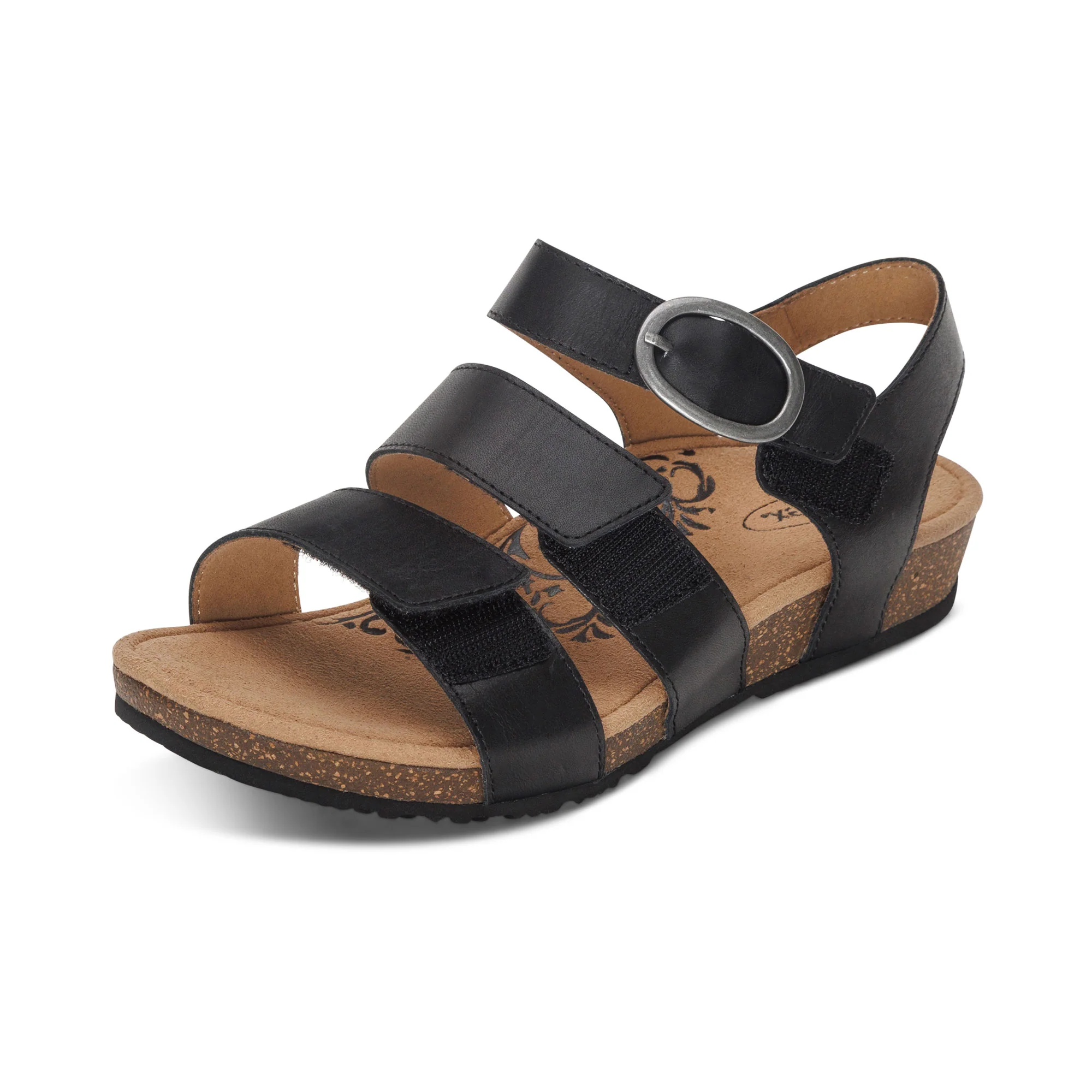 Lilly Adjustable Quarter Strap Sandal - Black - Image 7