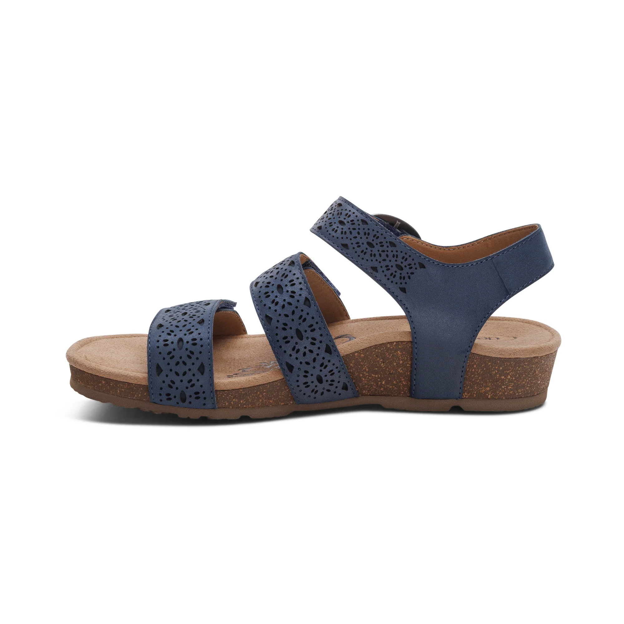 Lilly Adjustable Quarter Strap Sandal - Navy Cutout - Image 4