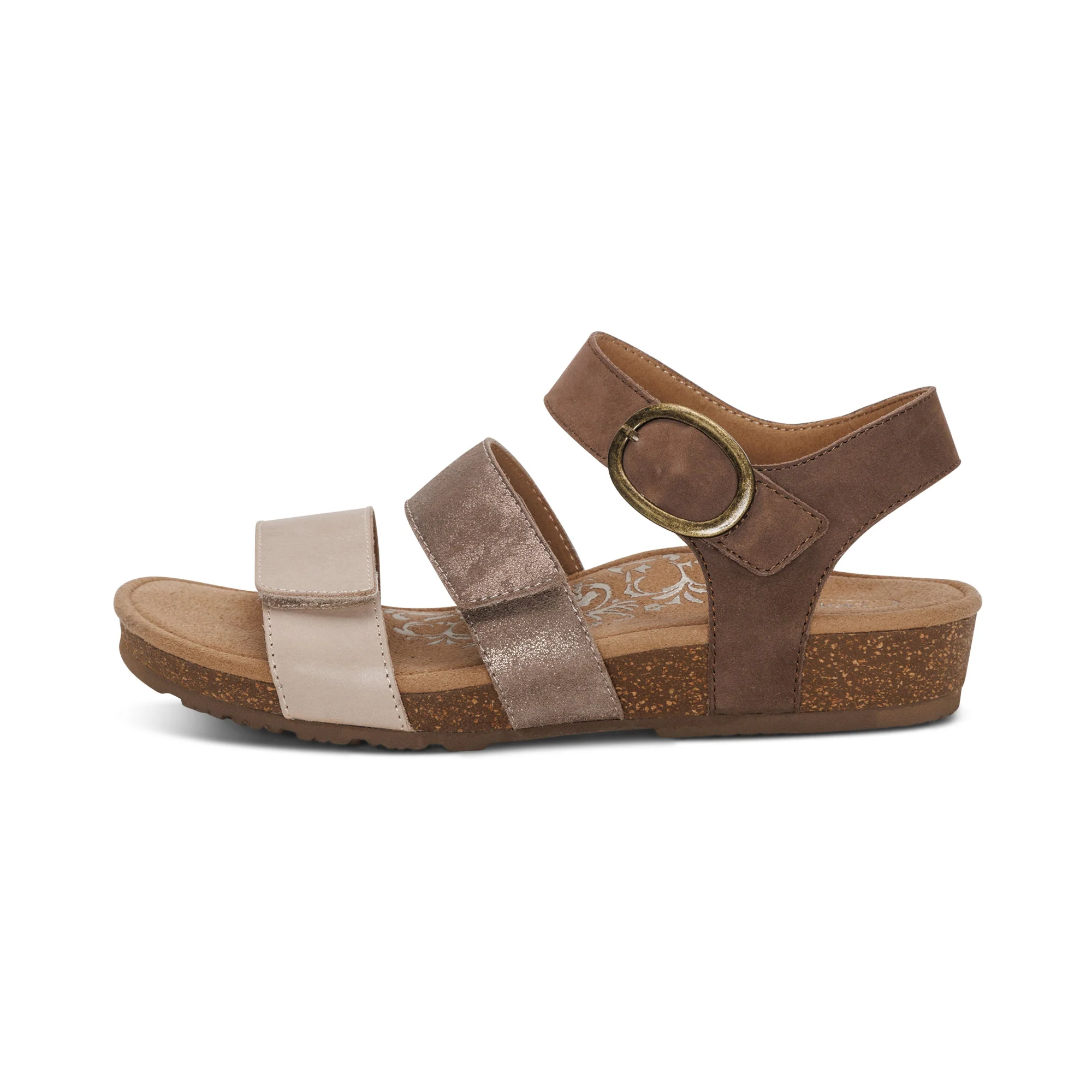 Lilly Adjustable Quarter Strap Sandal - Taupe - Image 4