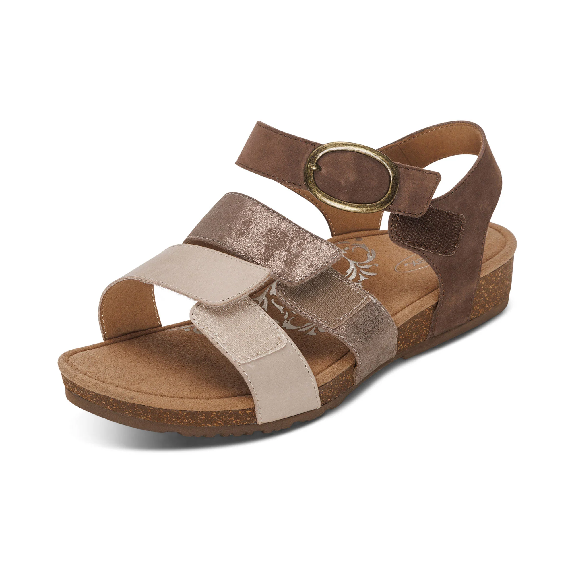 Lilly Adjustable Quarter Strap Sandal - Taupe - Image 7
