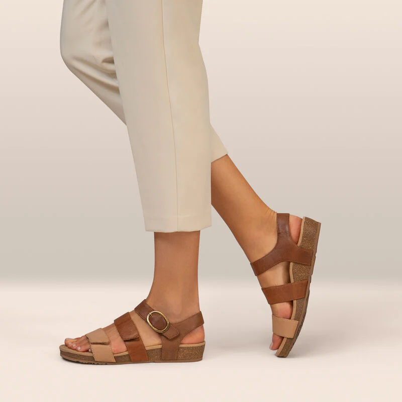 Lilly Adjustable Quarter Strap Sandal - Walnut - Image 8