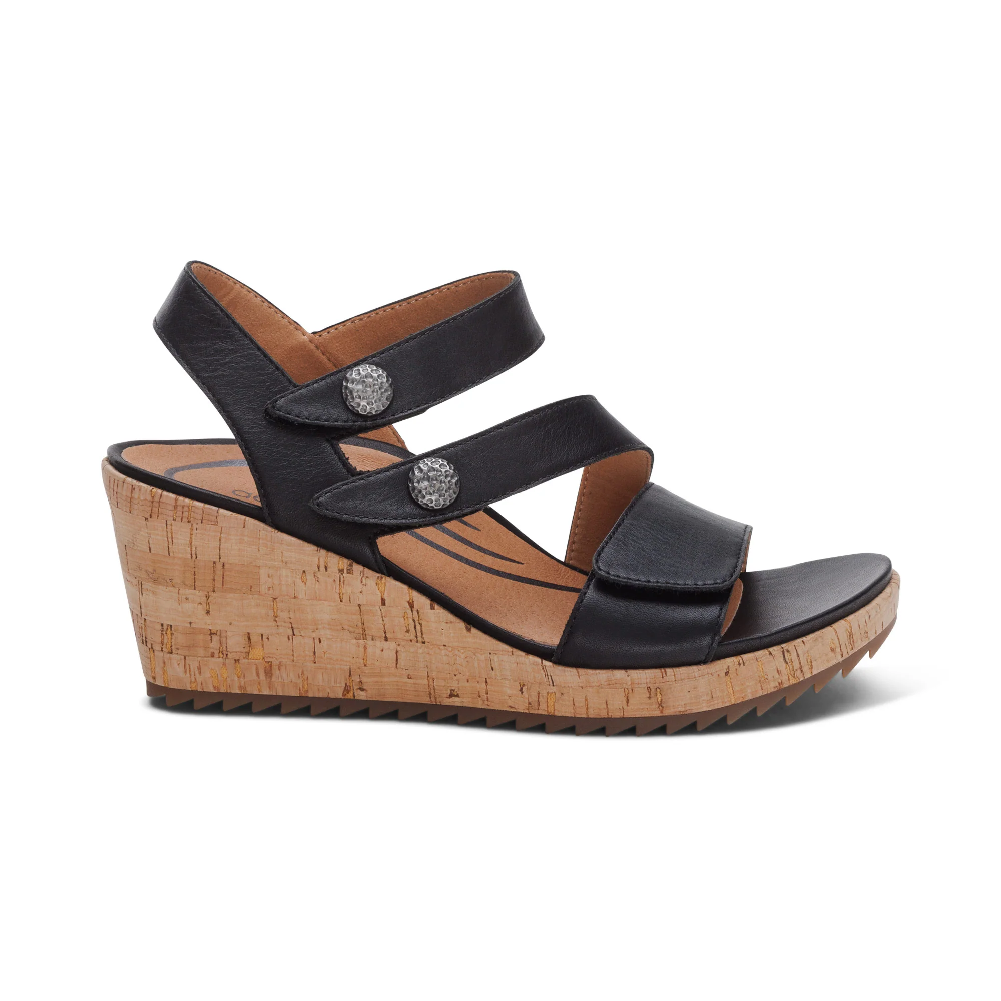 Madelyn Quarter Strap Wedge  - Black - Image 2