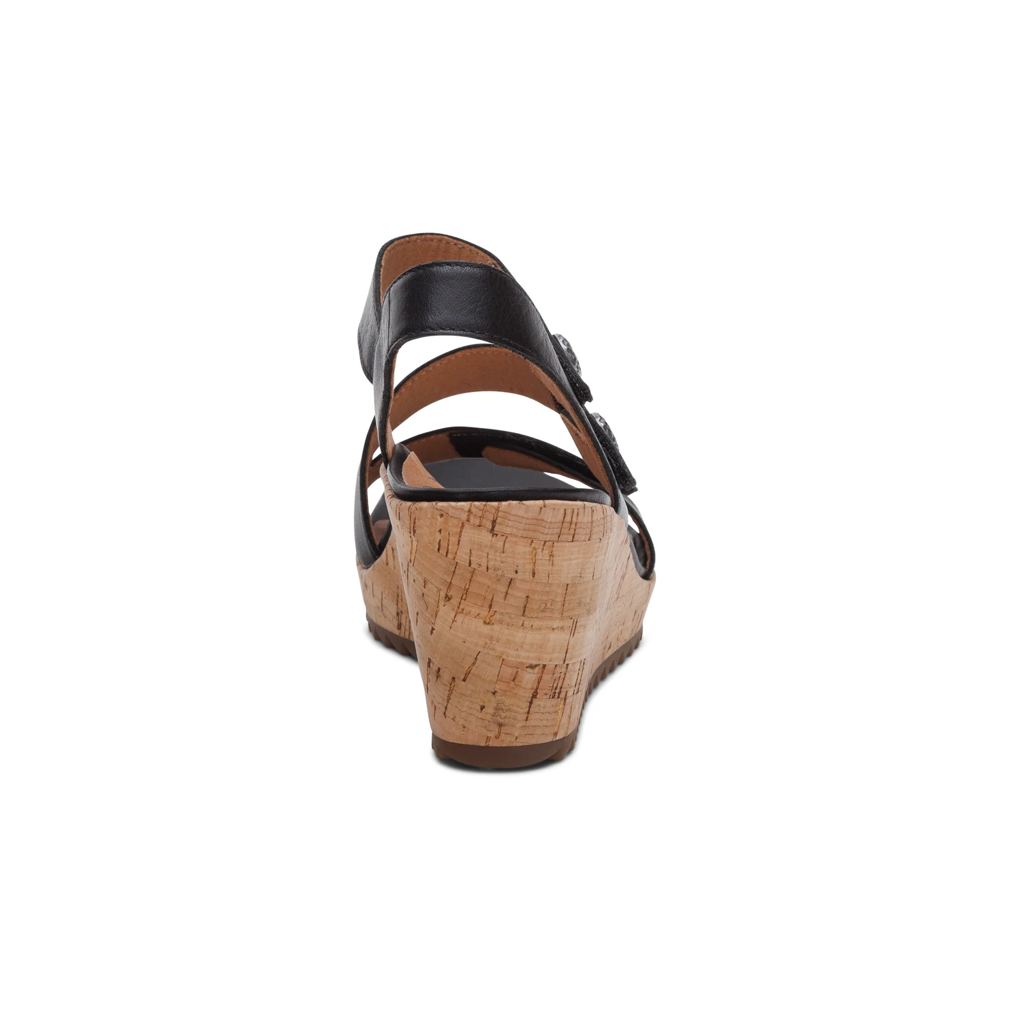 Madelyn Quarter Strap Wedge  - Black - Image 3