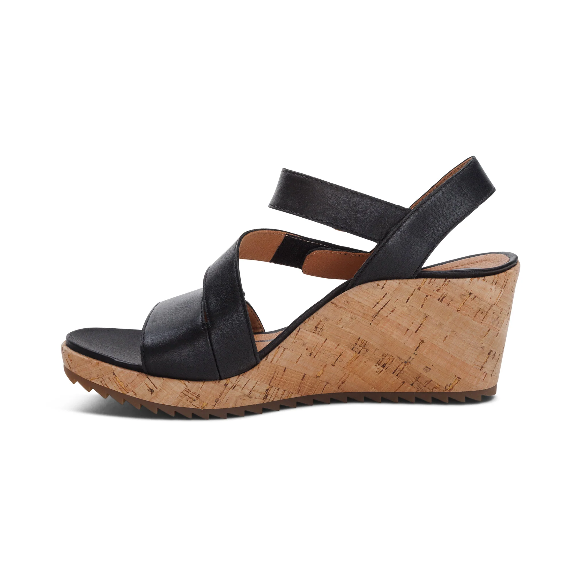 Madelyn Quarter Strap Wedge  - Black - Image 4