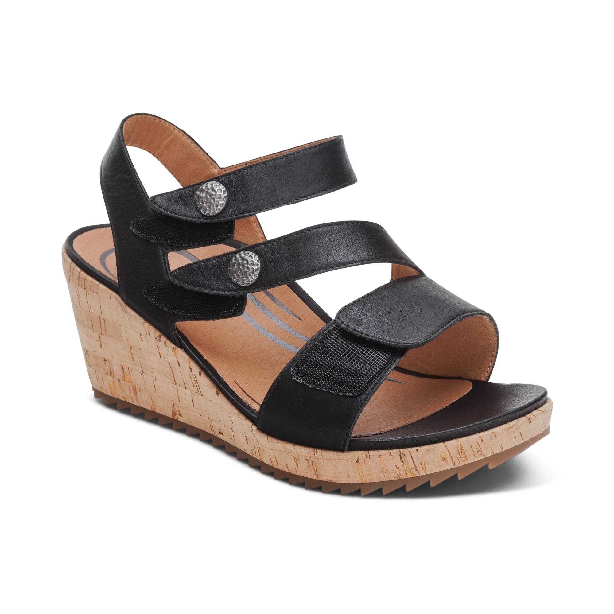 Madelyn Quarter Strap Wedge  - Black - Image 7