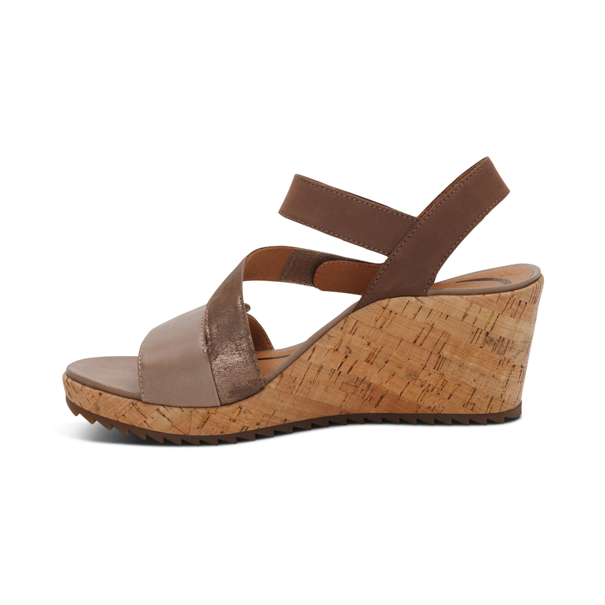 Madelyn Quarter Strap Wedge - Taupe Multi - Image 4