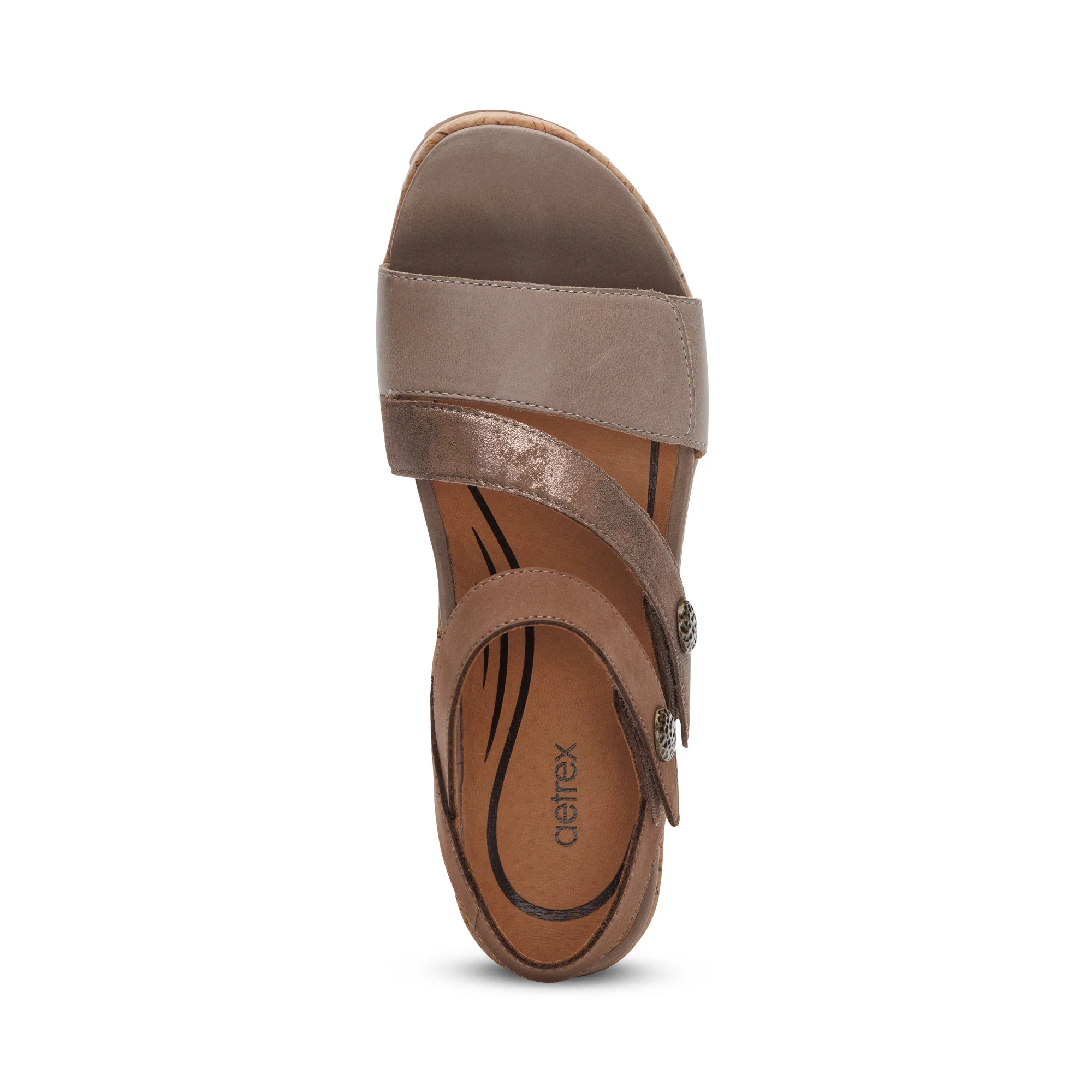 Madelyn Quarter Strap Wedge - Taupe Multi - Image 5