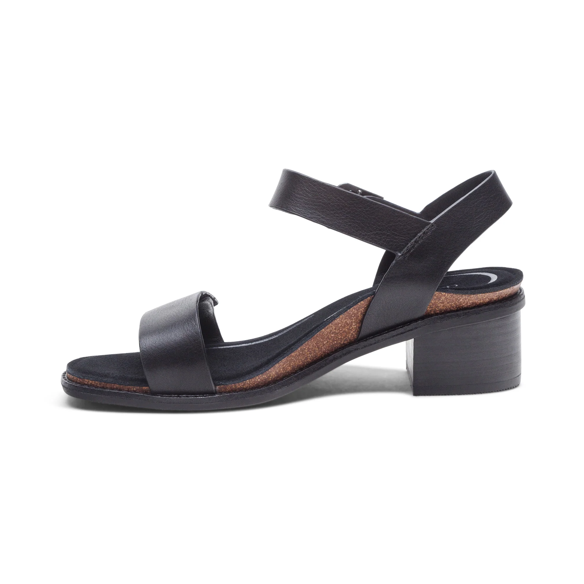 Mae Adjustable Quarter Strap Heel - Black - Image 4