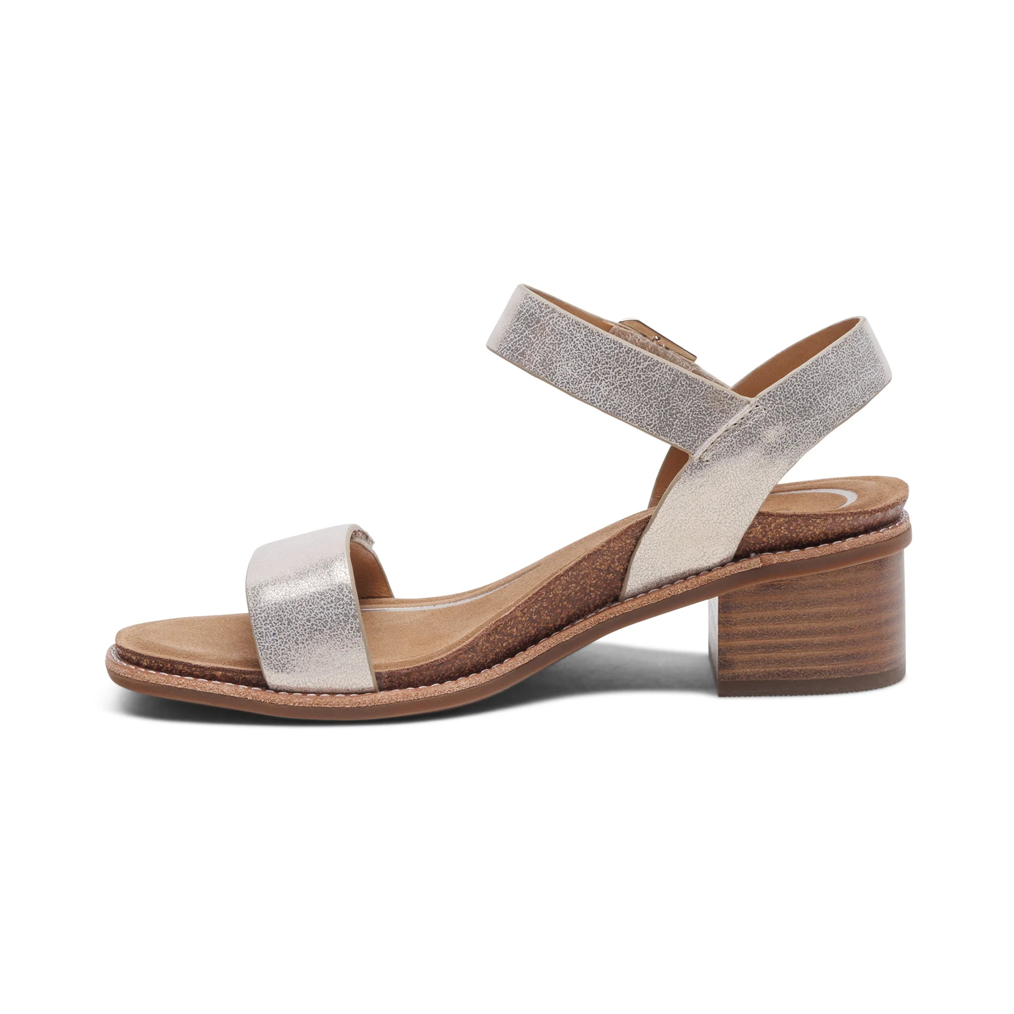 Mae Adjustable Quarter Strap Heel - Champagne - Image 4