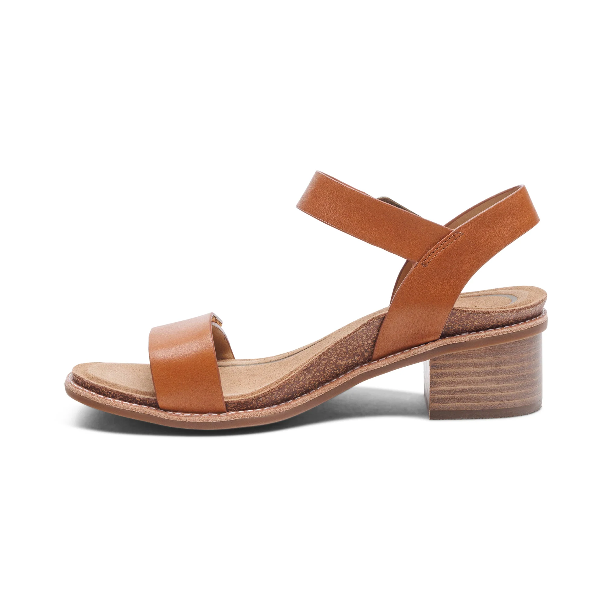 Mae Adjustable Quarter Strap Heel - Cognac - Image 4