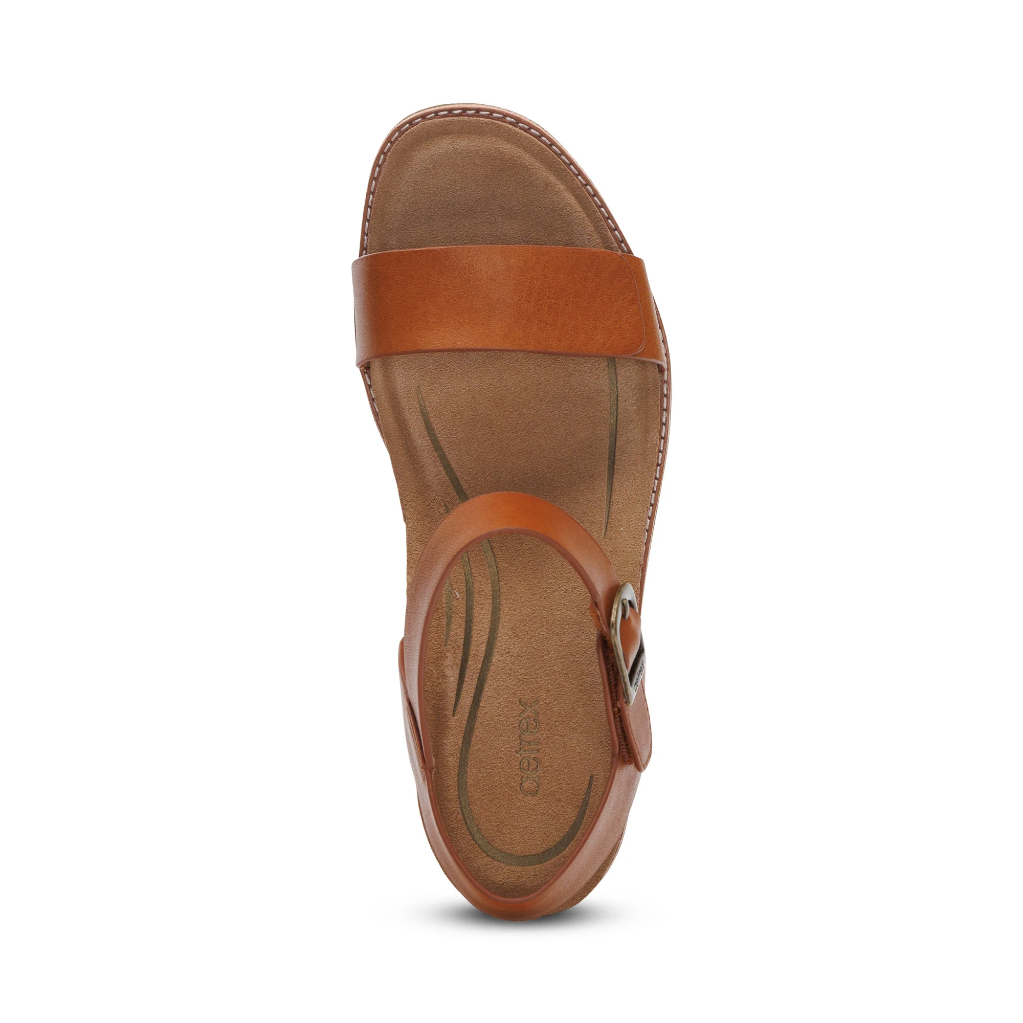 Mae Adjustable Quarter Strap Heel - Cognac - Image 5