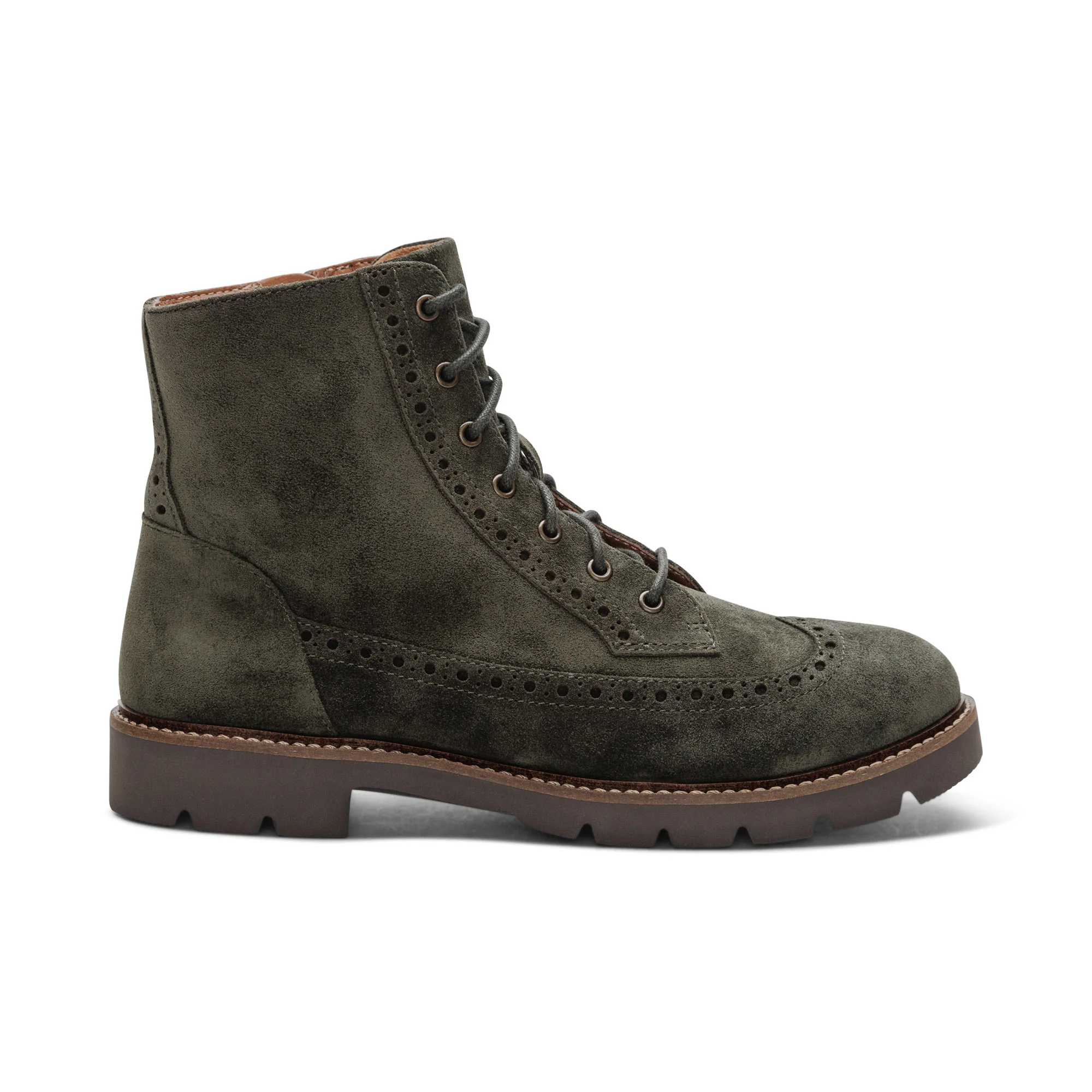 Margot Lace-Up Boot - Dark Green - Image 2