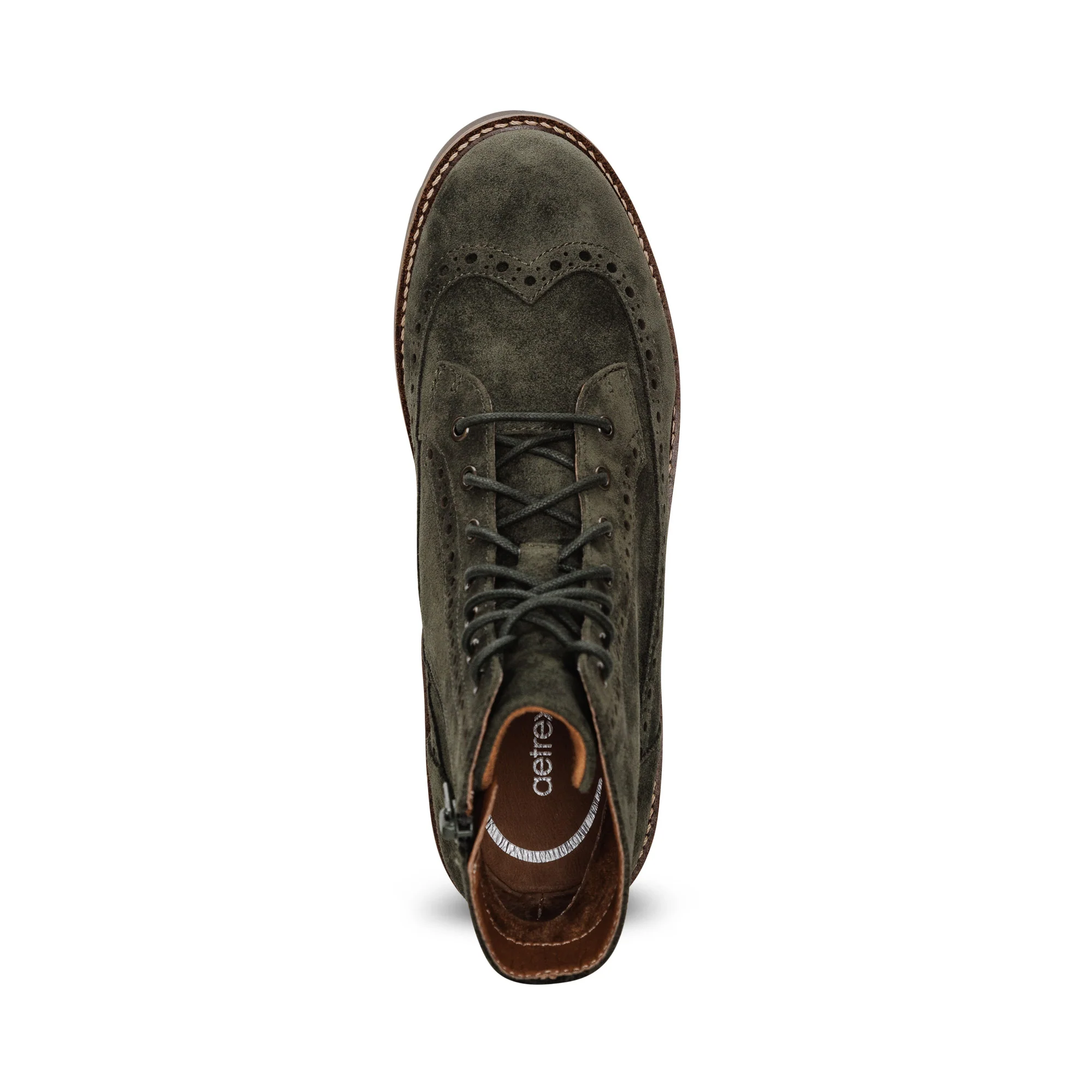 Margot Lace-Up Boot - Dark Green - Image 5