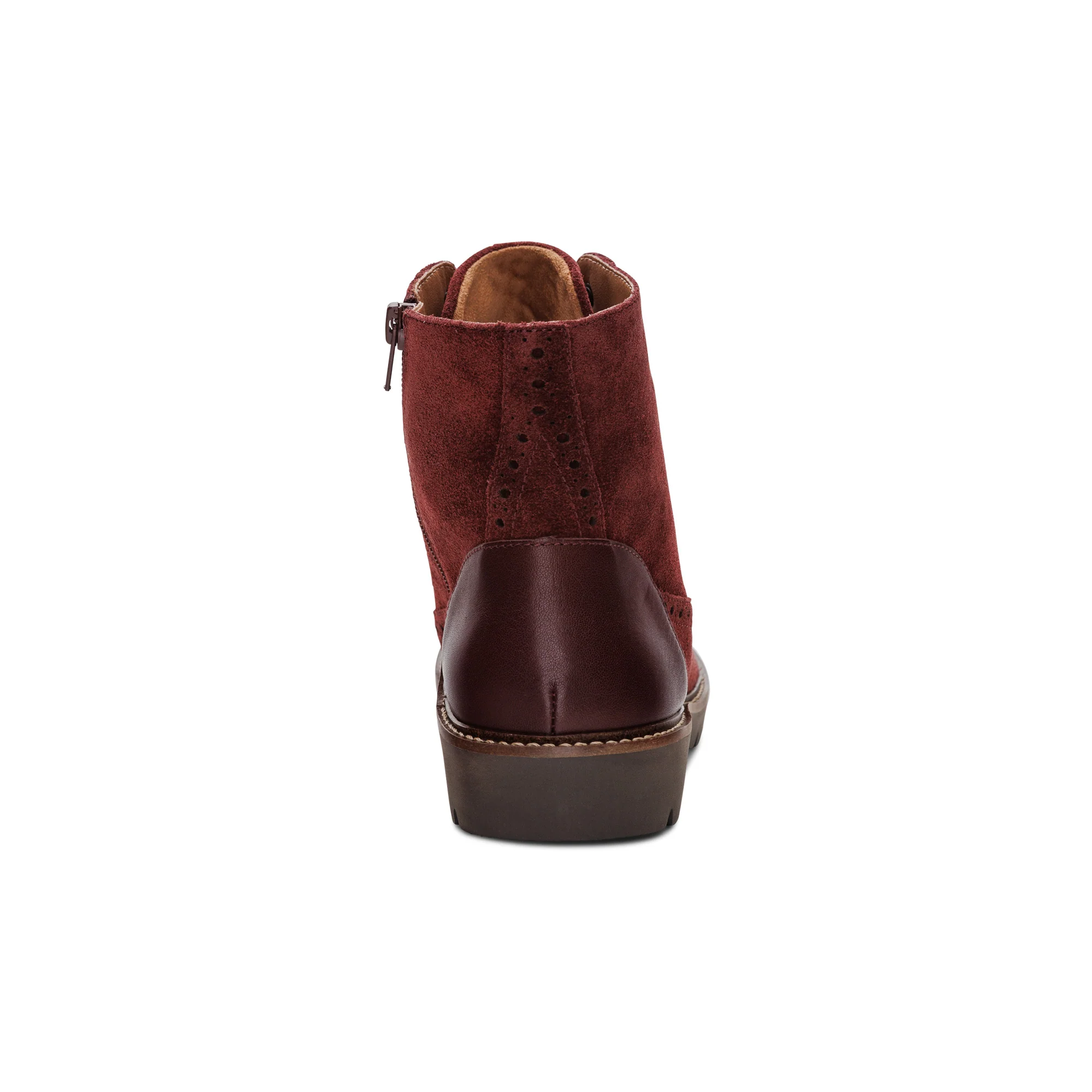 Margot Lace-Up Boot - Dark Red - Image 3