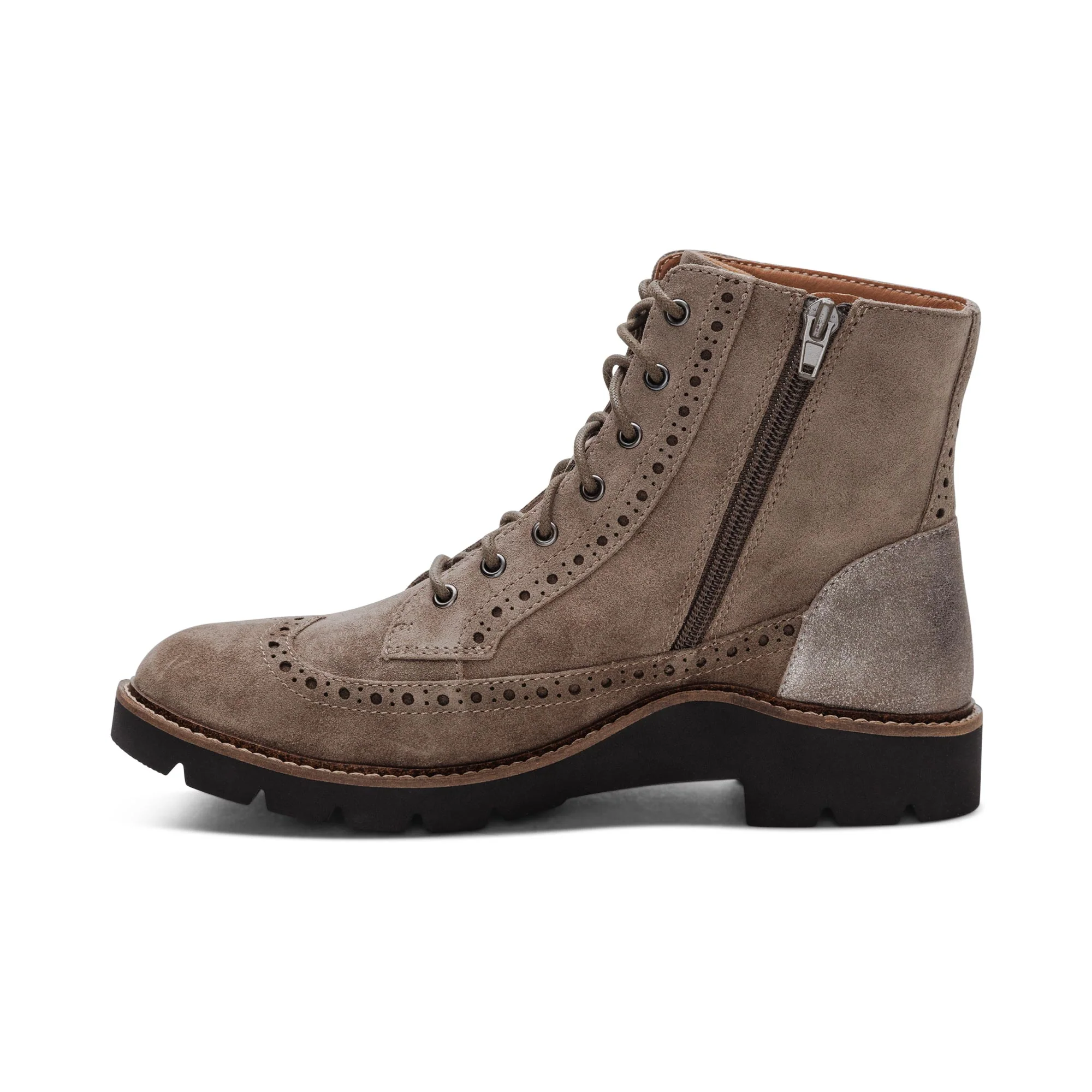 Margot Lace-Up Boot - Taupe - Image 4