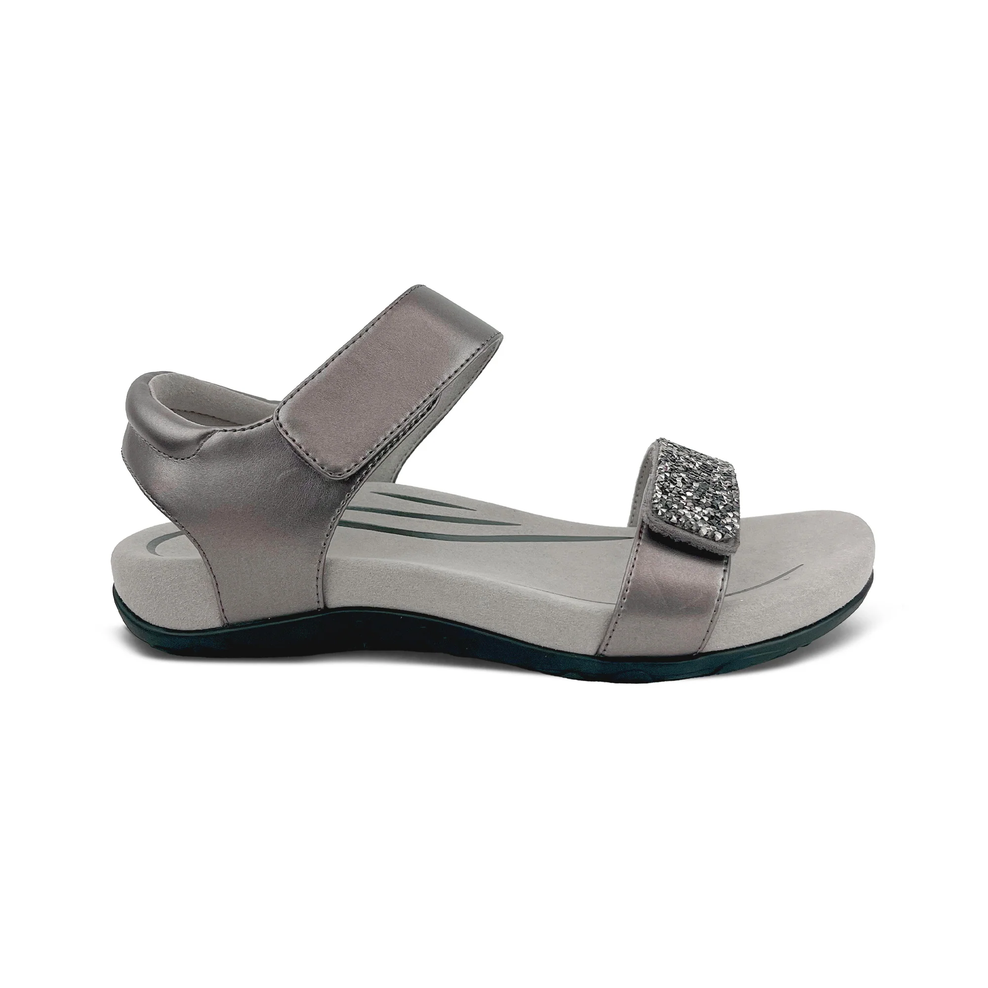 Maria Studded Quarter Strap - Jeweled Gunmetal - Image 2